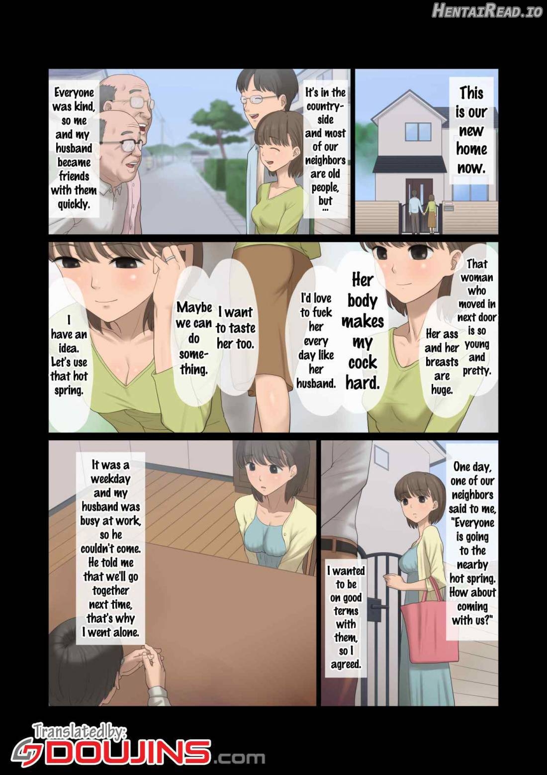 Kinjo no Ojii-san ni Onsen ni Tsureteikarete Okasareta Wakazuma Chapter 1 - page 2