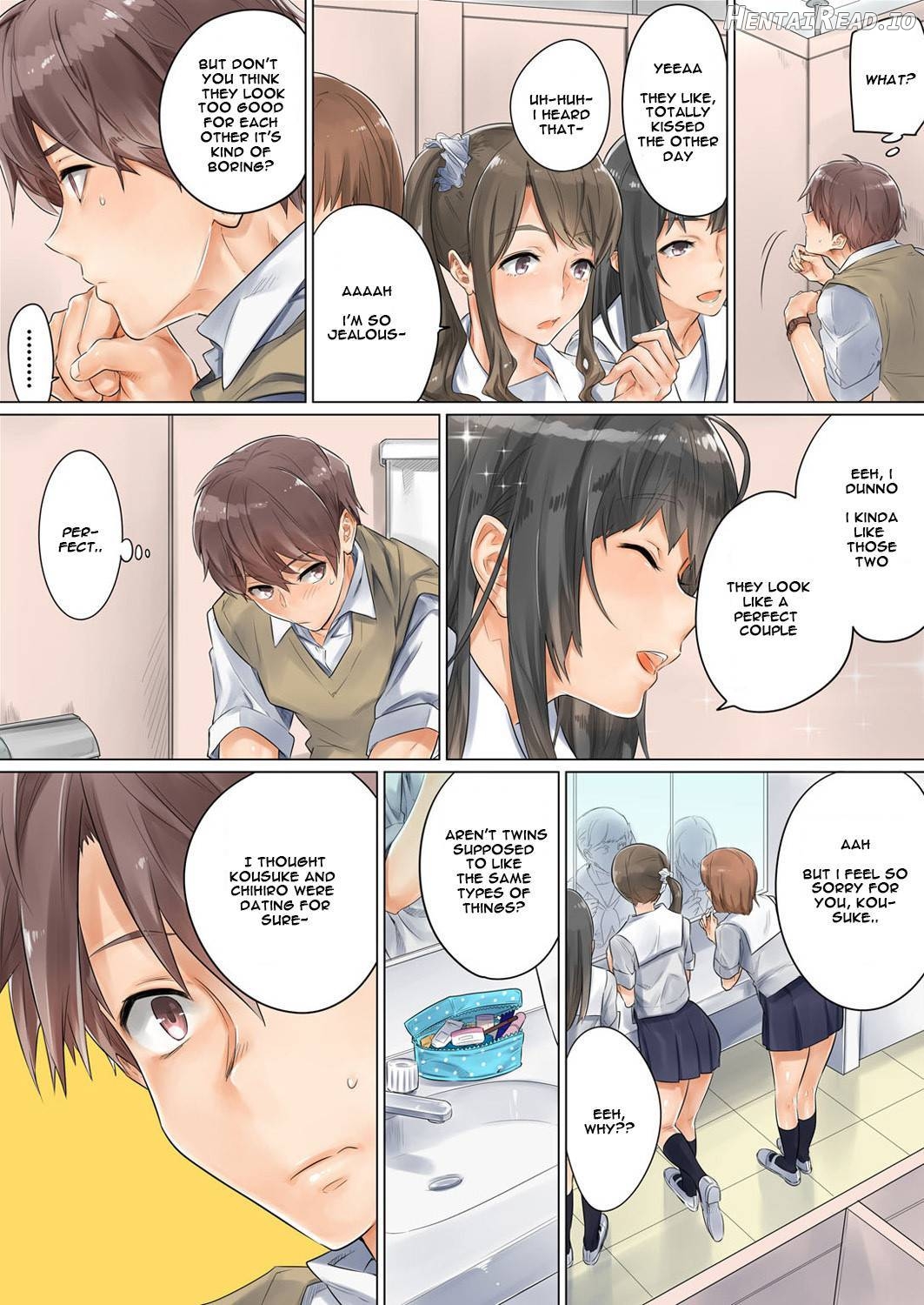 Netorare Kanojo -Kareshi (Ani) o Mae ni Futago (Otouto) to Kyoushitsu Ecchi- Vol.01 Chapter 2 - page 28