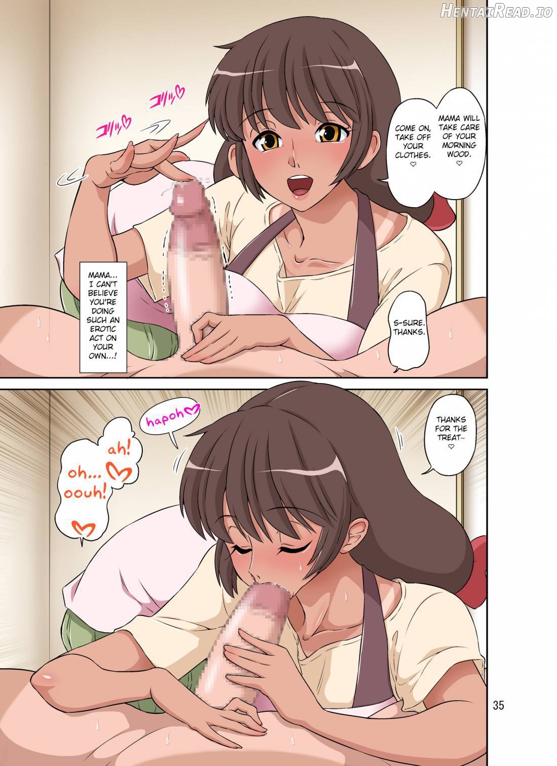 Sewayaki Mama, Musuko ni Hamerareru. Chapter 1 - page 34