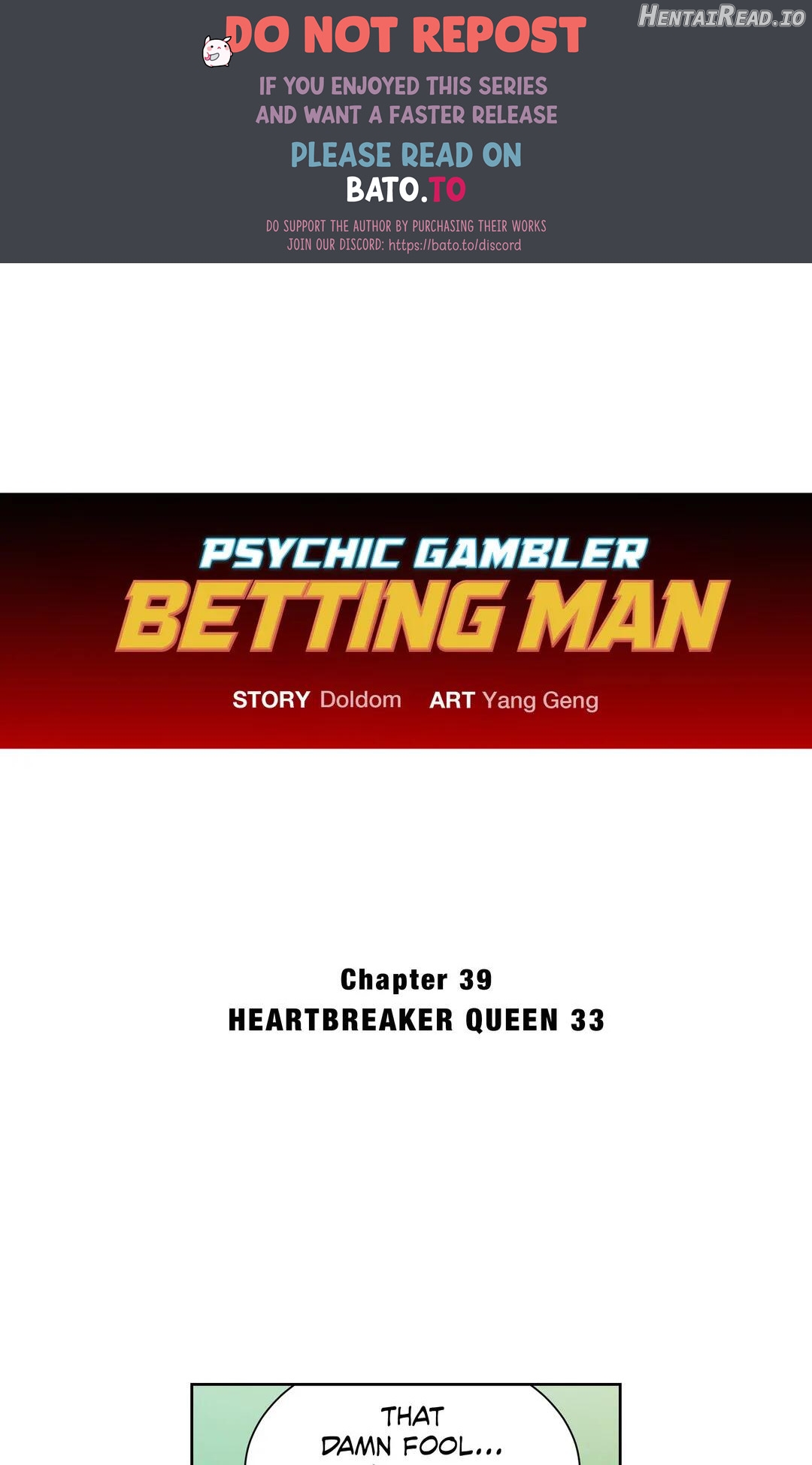 Psychic Gambler: Betting Man Chapter 39 - page 1