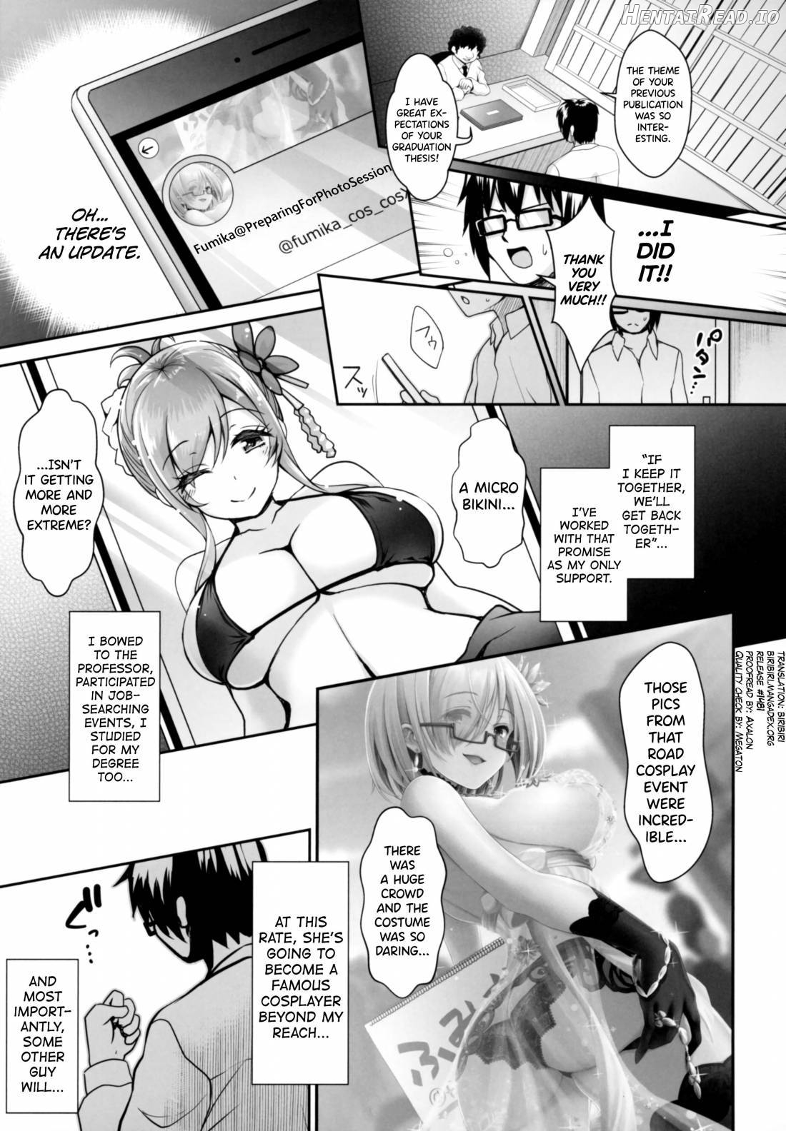 SNS de Gokujou H-Cup Chounyuu o Kakusan Suru Geneki Joshidaisei Cosplayer Chapter 5 - page 2