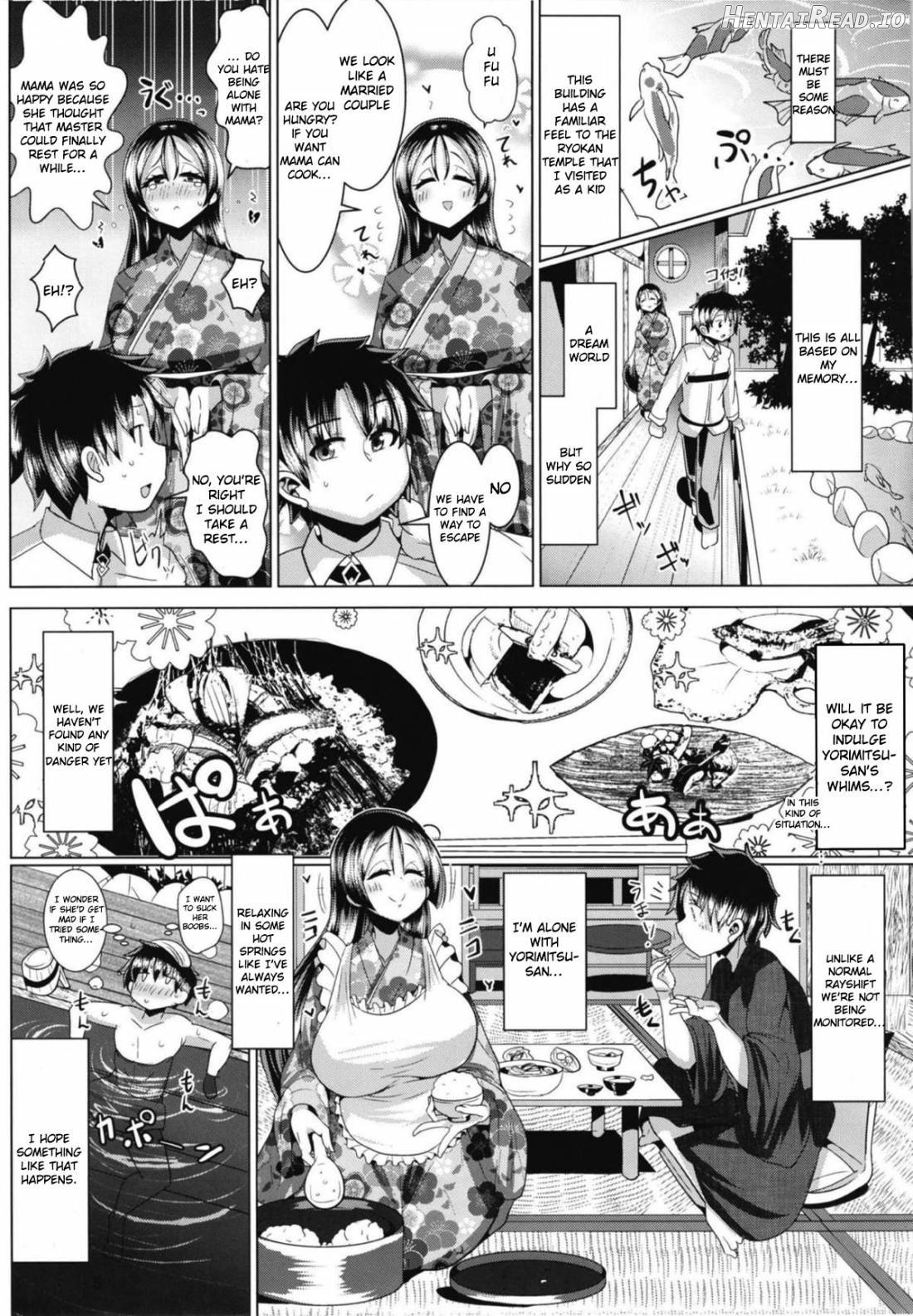 Micchaku!! Chaldea Cosplay Sex 24-ji!!! ~Inran Bakunyuu Mama Onsen Ryojou Hen~ Chapter 2 - page 4