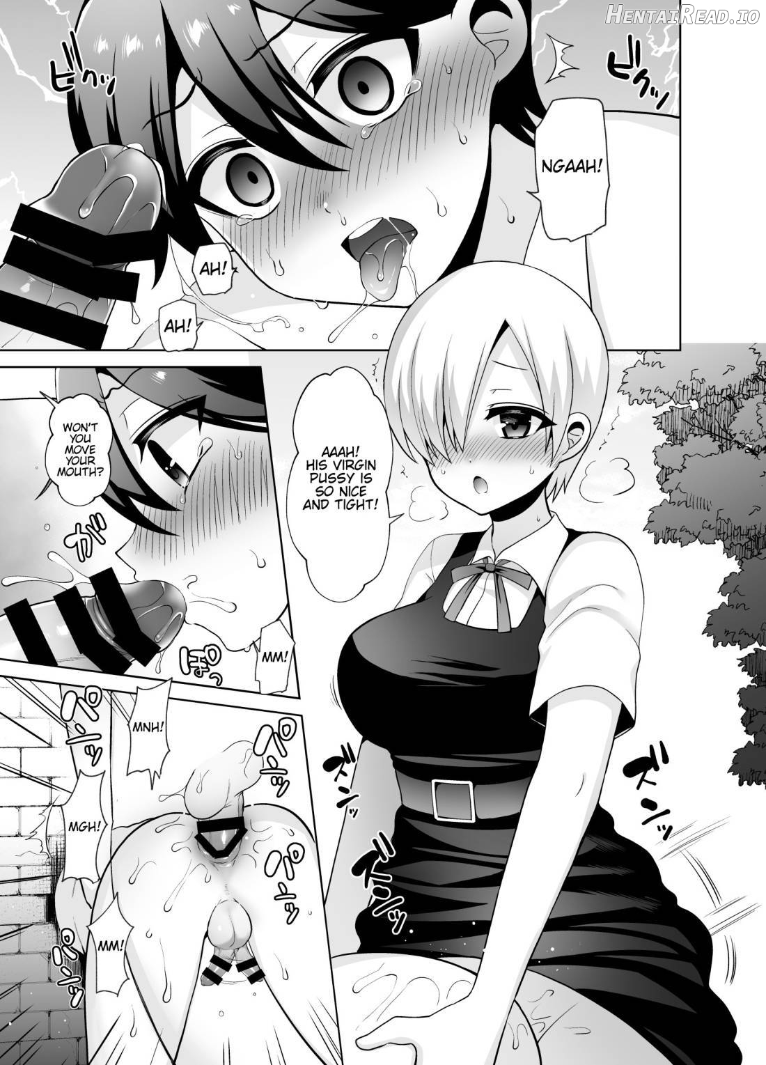 Joshikou ni Shinnyuu Shiyou to Shitara Kabe ni Hamatte Futanari Jogakusei no Nikubenki ni Saretandaga Chapter 1 - page 12