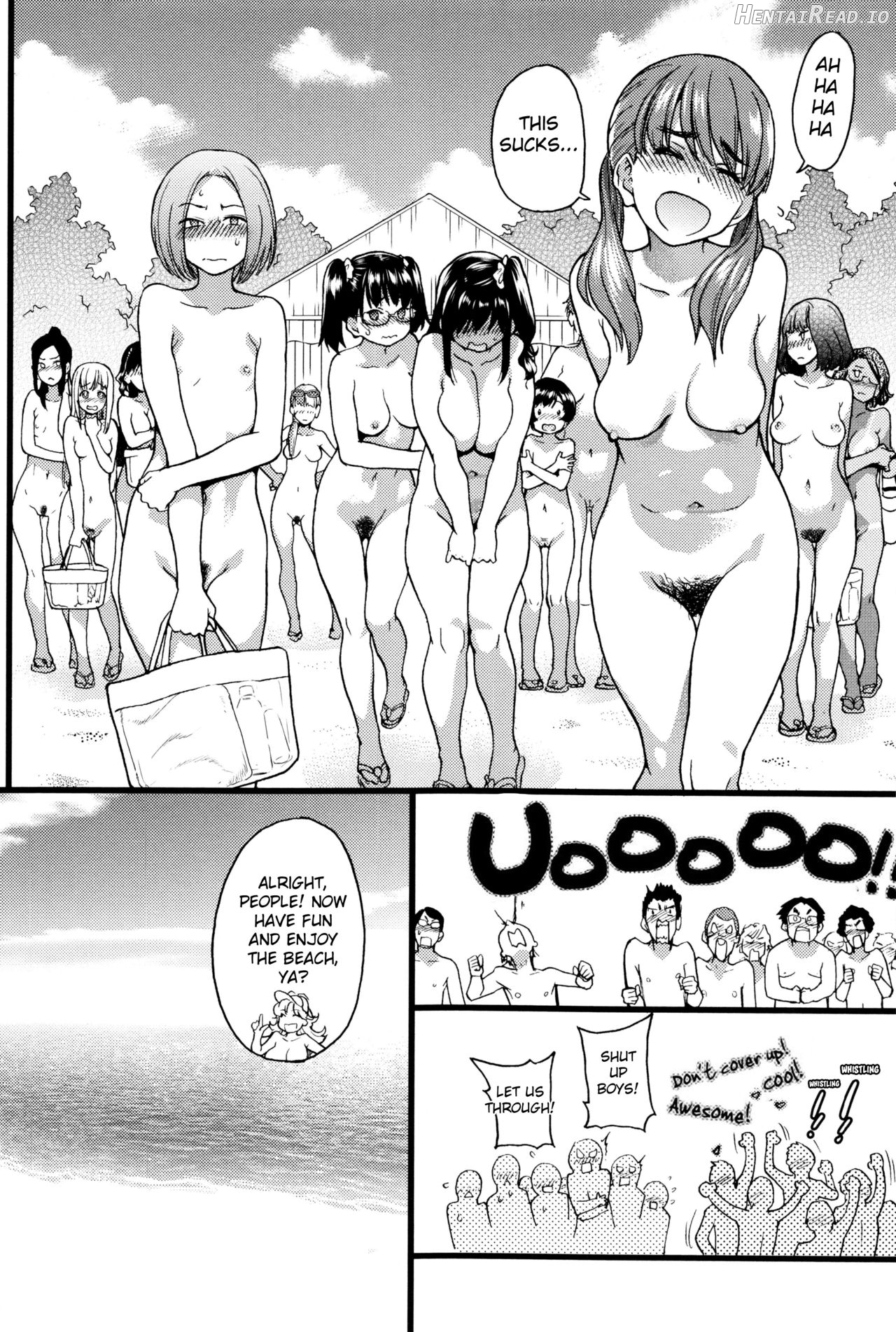 Nudist Beach ni Syuugaku Ryokoude!! - Decensored Chapter 1 - page 16