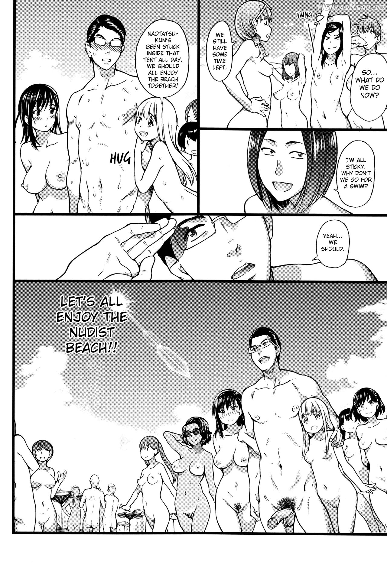 Nudist Beach ni Syuugaku Ryokoude!! - Decensored Chapter 1 - page 219
