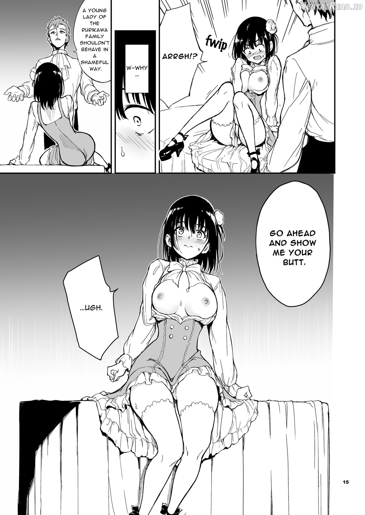 Maid Kyouiku. -Botsuraku Kizoku Rurikawa Tsubaki- Chapter 4 - page 14