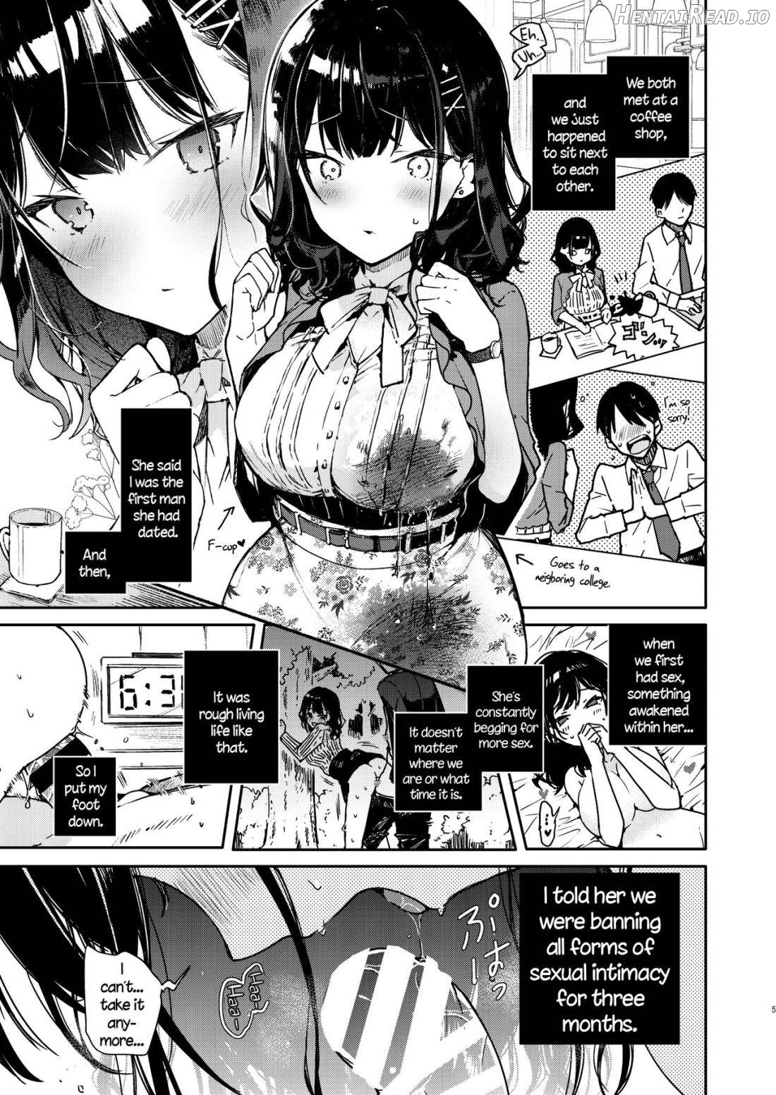 Seiyoku Tsuyome na Kanojo to Kinyoku Kaikin Renzoku Shasei Ecchi Chapter 1 - page 4