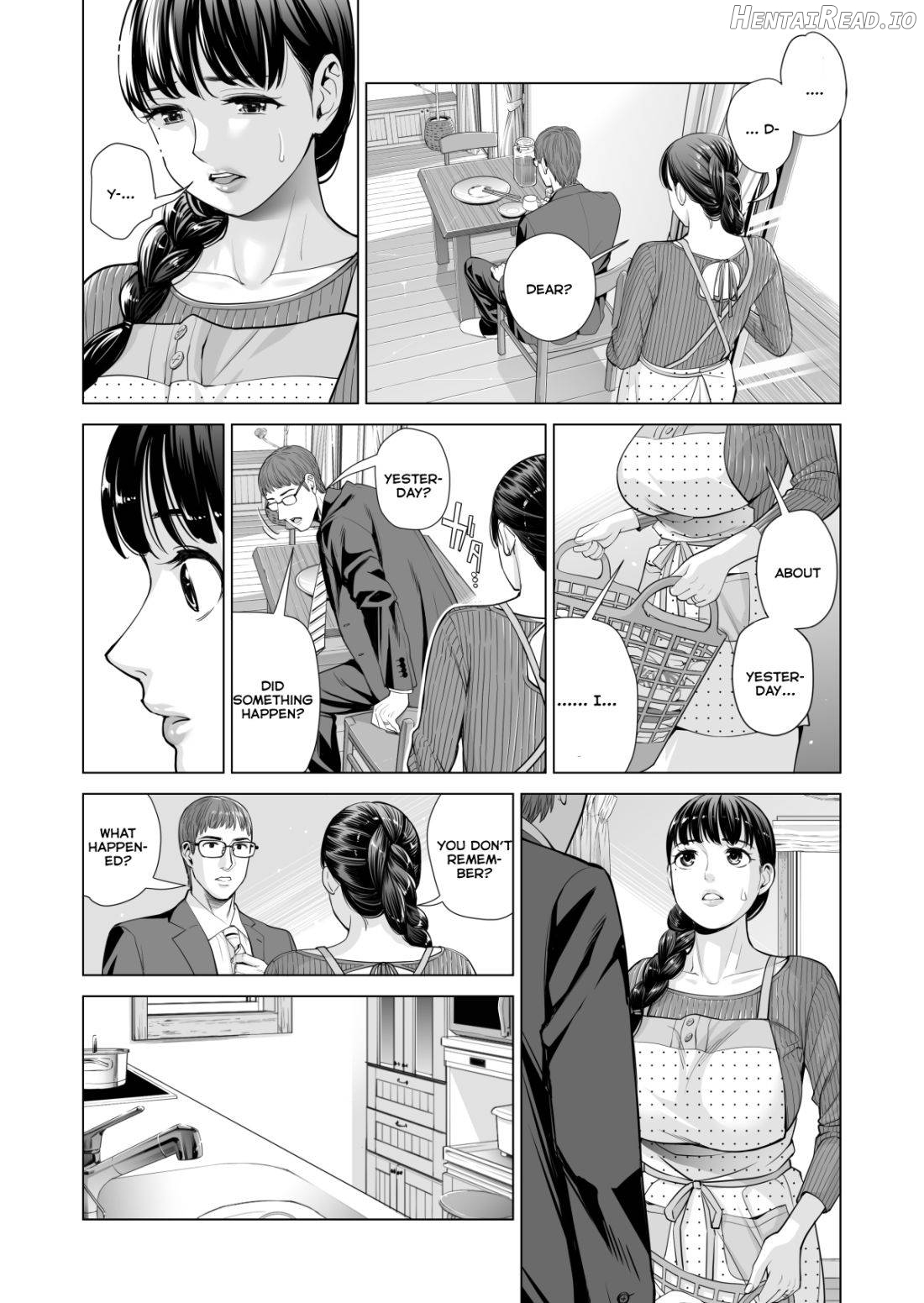 Tsukiyo no Midare Zake ~Hitozuma wa Yoitsubureta Otto no Soba de Douryou ni Netorareru~ (Zenpen) Chapter 2 - page 6