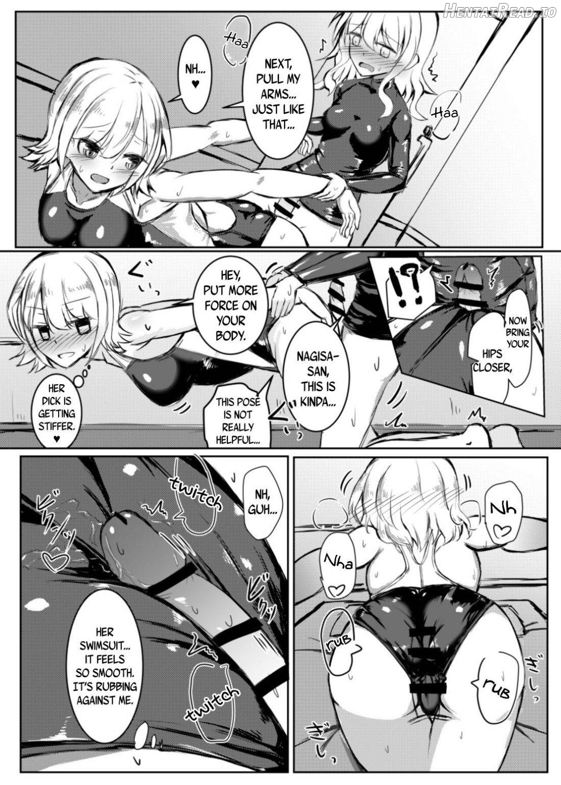 Futanari Onnanoko ga Kyouei Mizugi no Onee-san to Ecchi suru Hon Chapter 1 - page 9