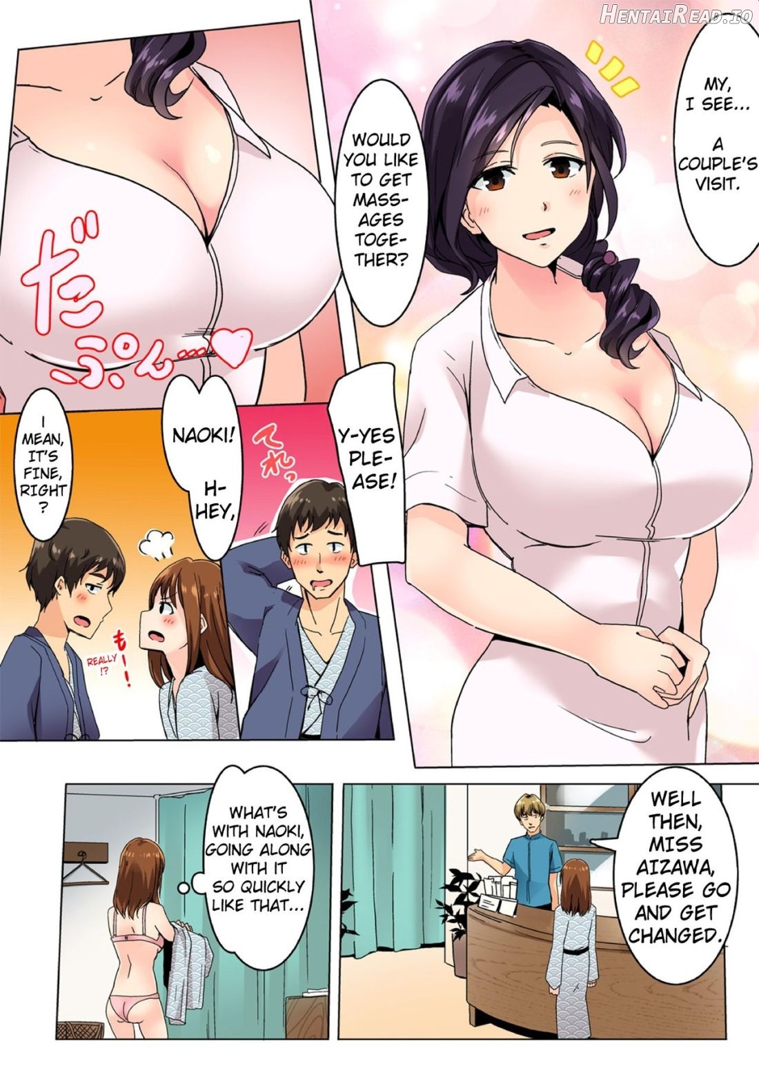 Kareshi no Tonari de Icchatta!? Onsen Ryokan no Netorare Massage! Chapter 1 - page 6