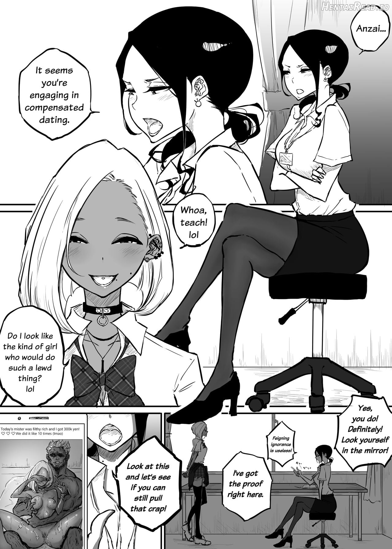 Sparta Sensei ga Oshiego no Bitch Gal ni Ecchi na Koto Sareru Hanashi Chapter 1 - page 4