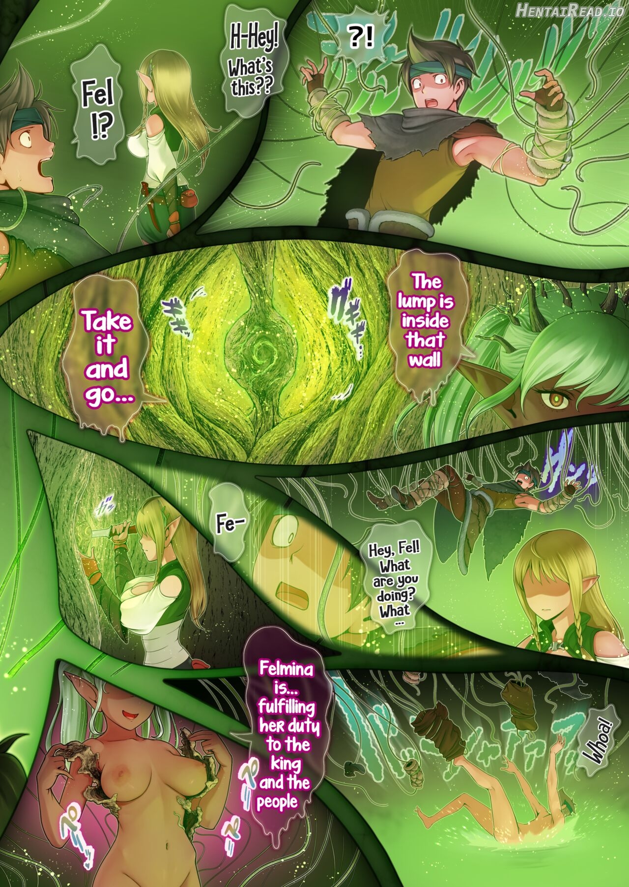 Fel to Mana no Mori -Taieki de Tairyoku Kaifuku sasetekureru Bakunyuu Healer Elf- Chapter 1 - page 42