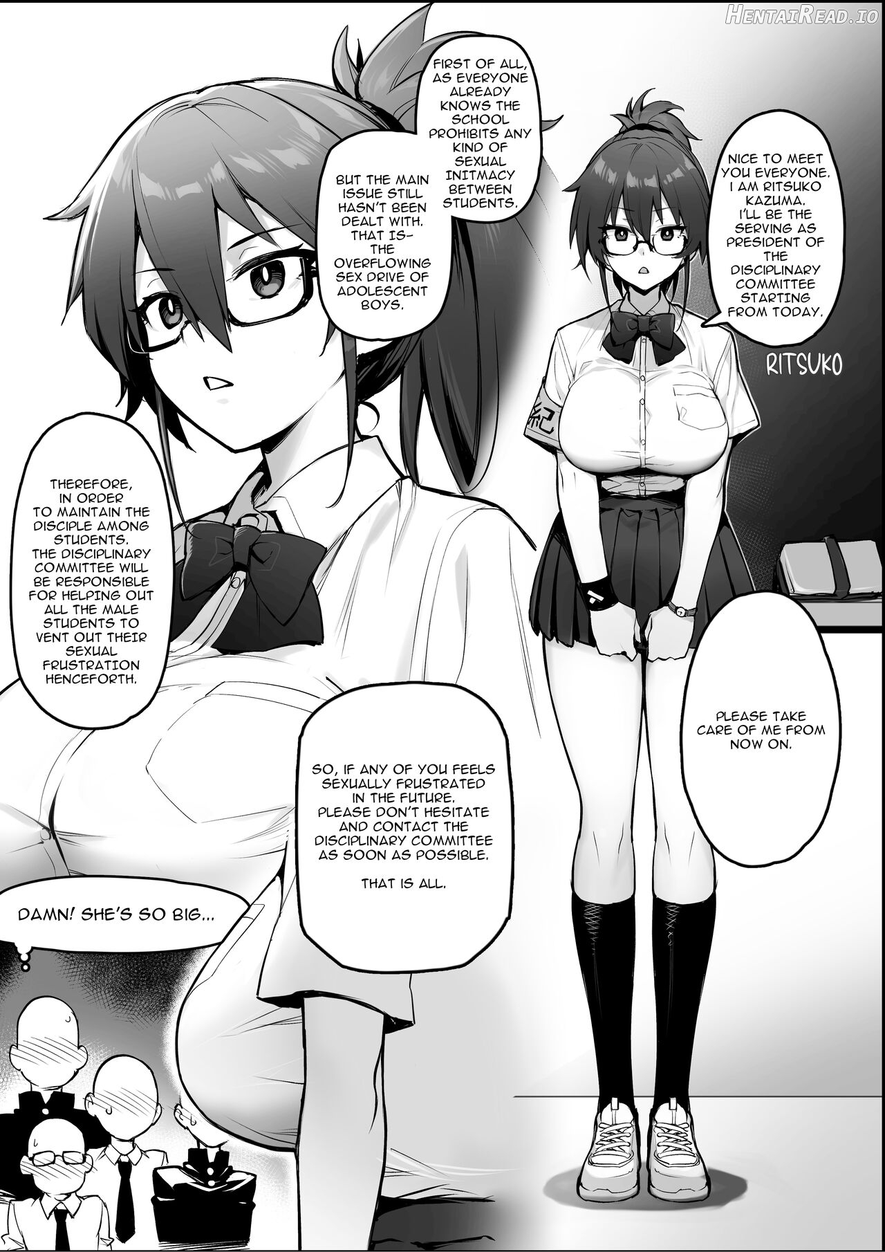 Atarashii Fuuki Iinchou wa Mune ga Ookii to Iu Uwasa ga Aru Chapter 1 - page 4
