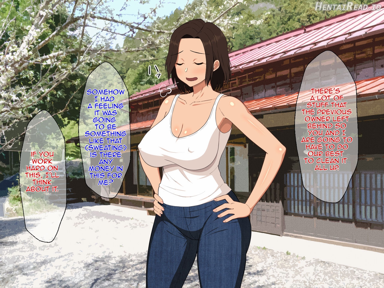 Manatsu no Inaka de Asedaku ni Natte Musaboriau Oyako Chapter 1 - page 9