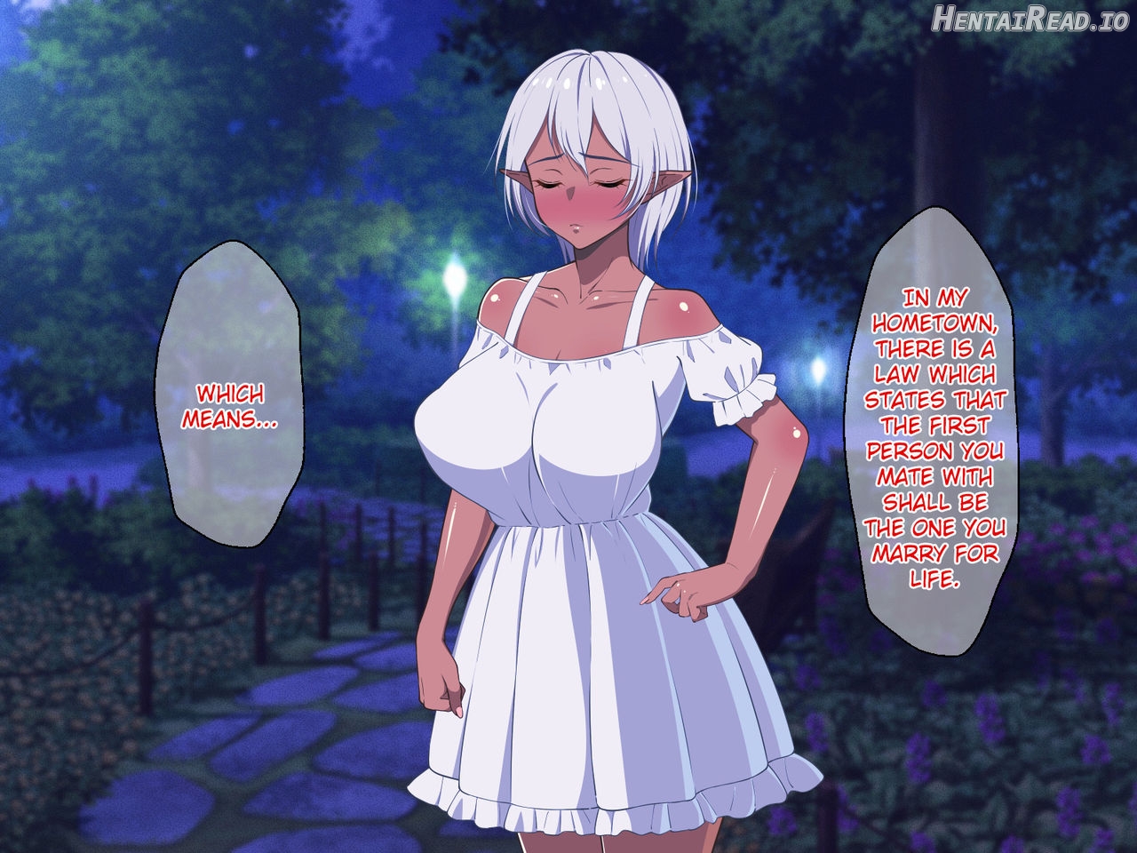 Ryuugakusei wa Kasshoku Bakunyuu Dark Elf! Chapter 1 - page 95