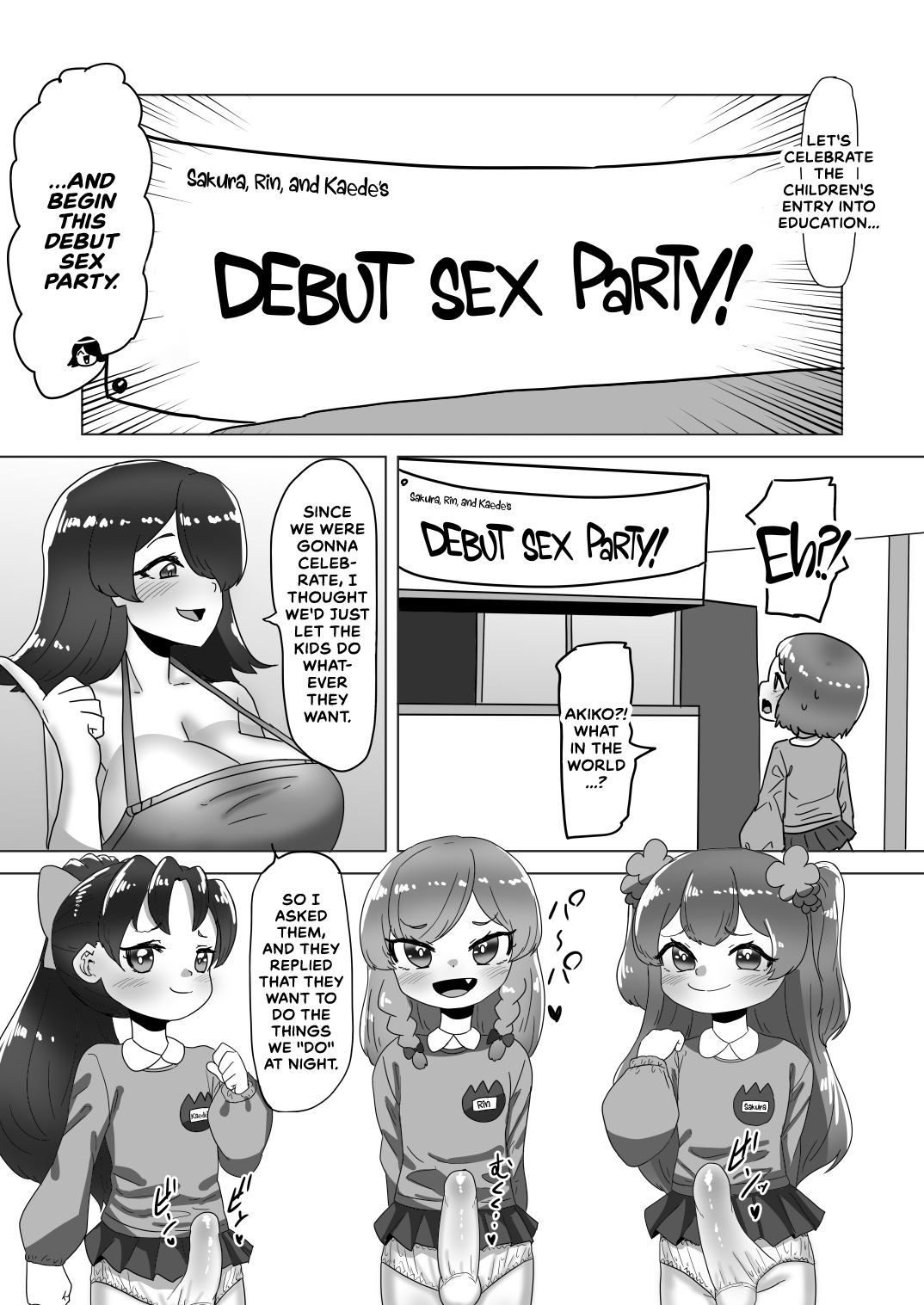 Otokonoko Papa to Futanari Kazoku no Dairankou Party! Chapter 1 - page 8