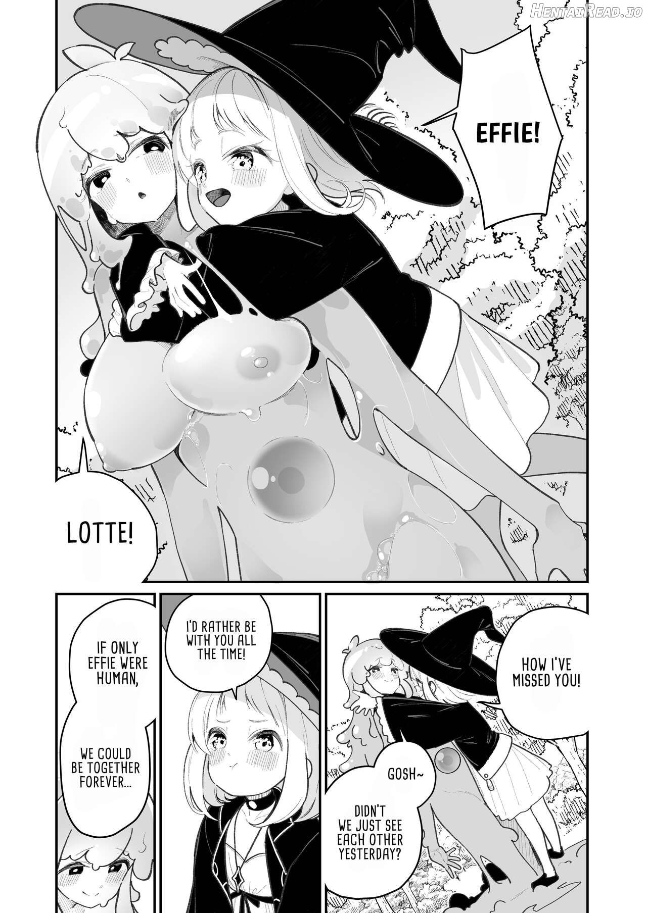 Kairoudouketsu no Chigiri Slime Musume to Ichaicha Nurunuru Yuri Ecchi shite Slime-ka suru Loli Mahoutsukai Chapter 1 - page 4