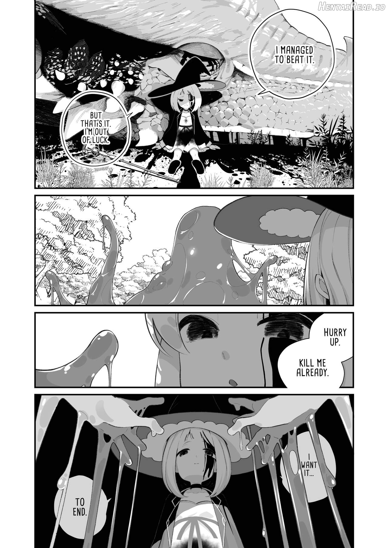 Kairoudouketsu no Chigiri Slime Musume to Ichaicha Nurunuru Yuri Ecchi shite Slime-ka suru Loli Mahoutsukai Chapter 1 - page 77