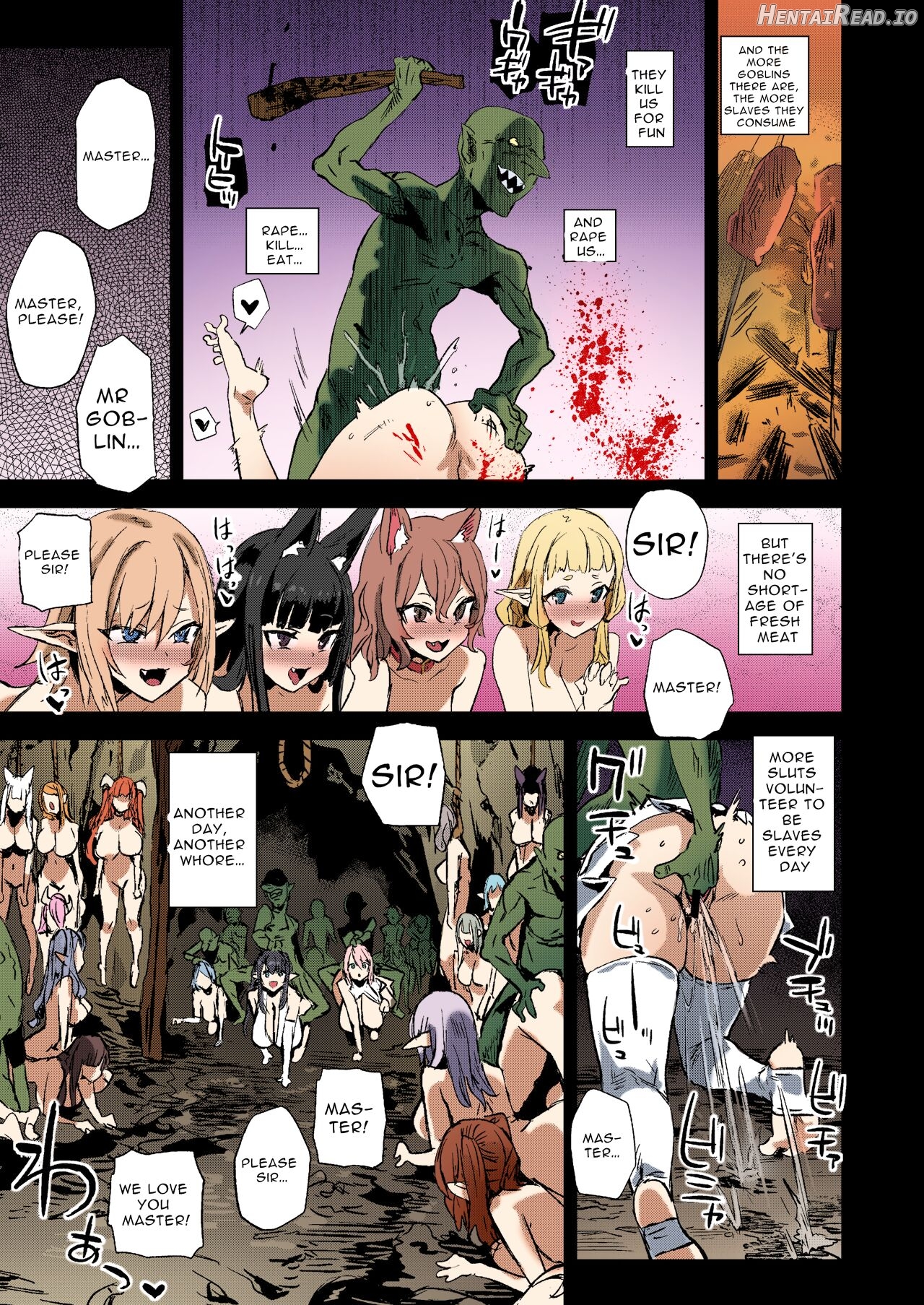 Succubus Joou vs Zako Goblin - Victim Girls R - Colorized Chapter 1 - page 40