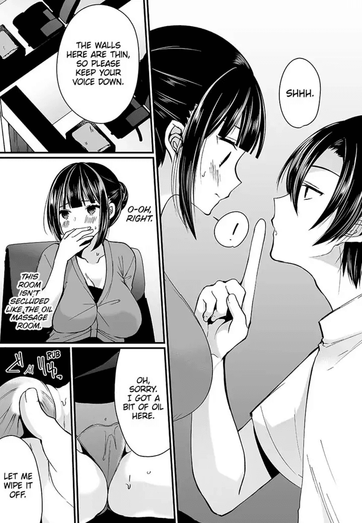 "Ikasaresugite Chousa Murii...!" Sennyuu! Uwasa no Kaikan Massage-ten 1-9 Chapter 1 - page 64