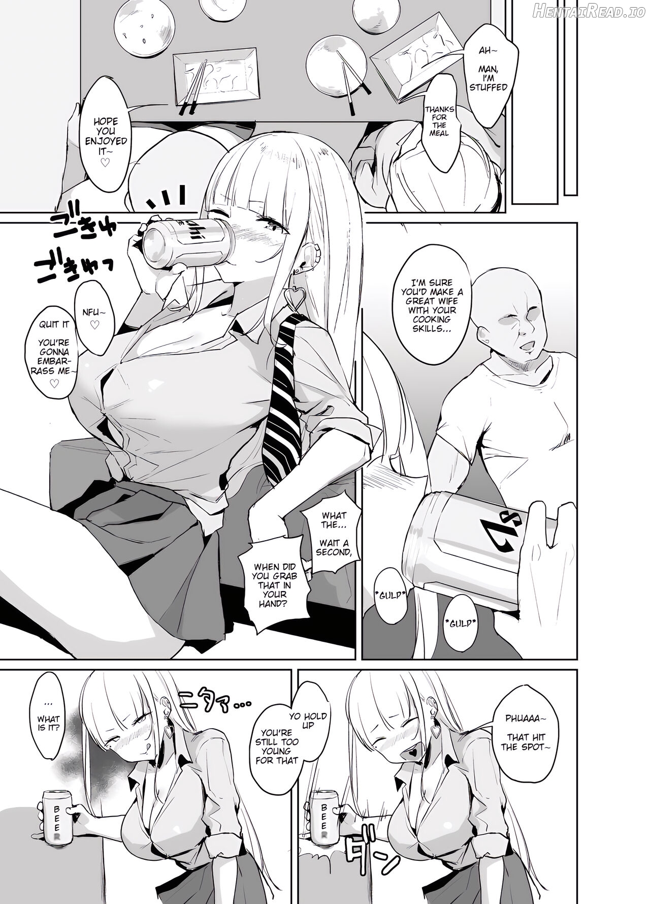 Ecchi na Gal JK ga Kyokon Zetsurin Oji-san to Pakoru Yatsu. Chapter 1 - page 4