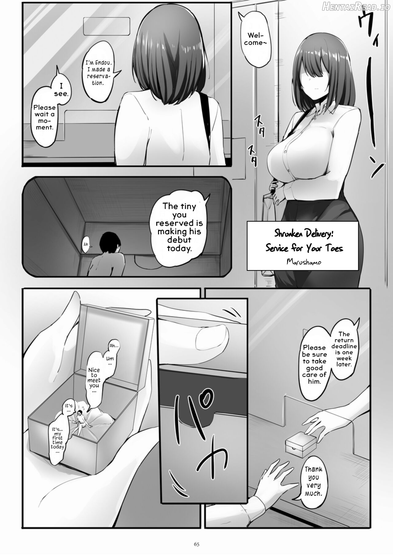 Shukushou Delivery Ashiyubi e no Gohoushi Chapter 1 - page 1