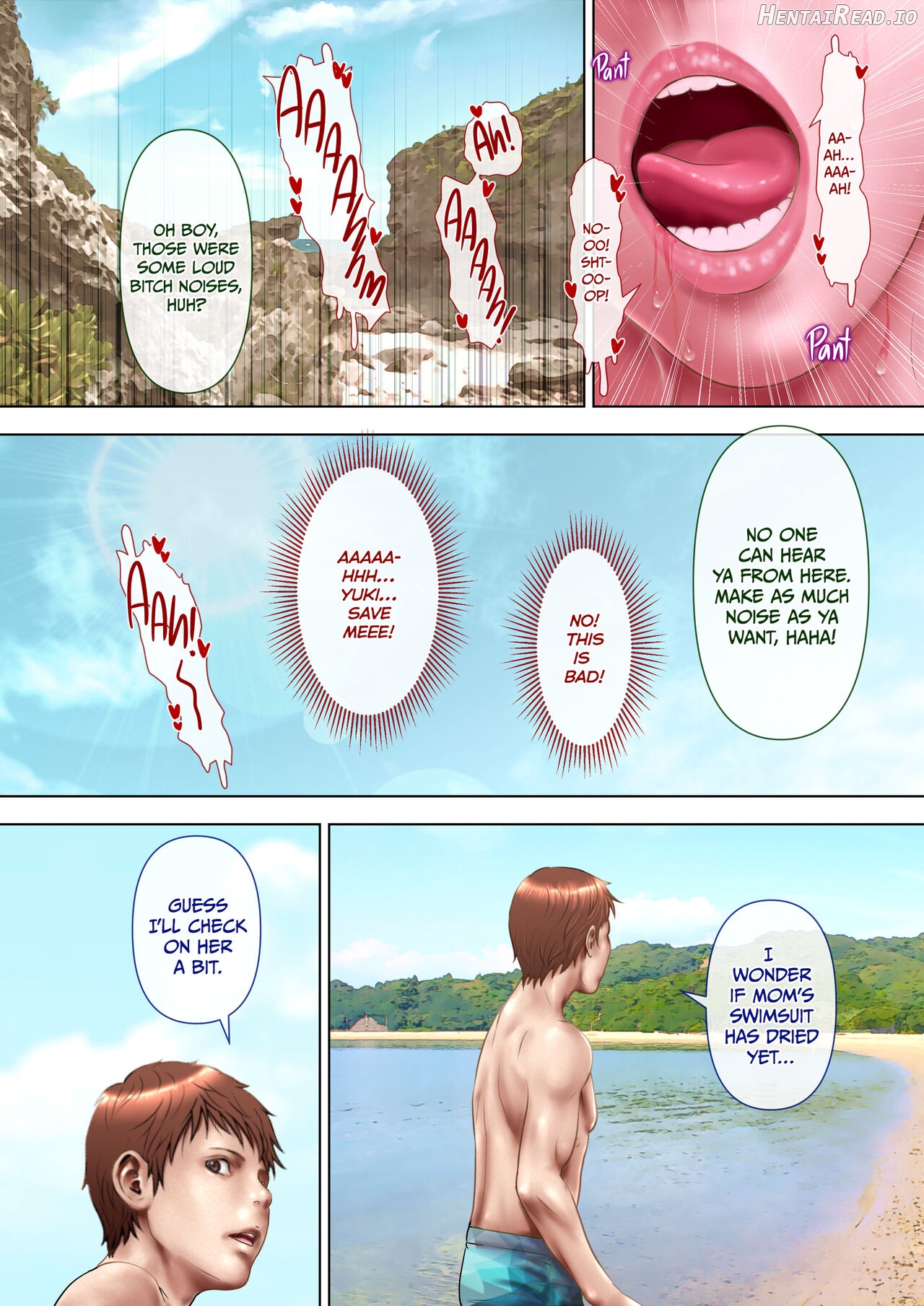 Nuresuke Mizugi no Kaa-san ~Kono Ato Jimoto no Wakamono ga Oishiku Itadakimashita Chapter 1 - page 45
