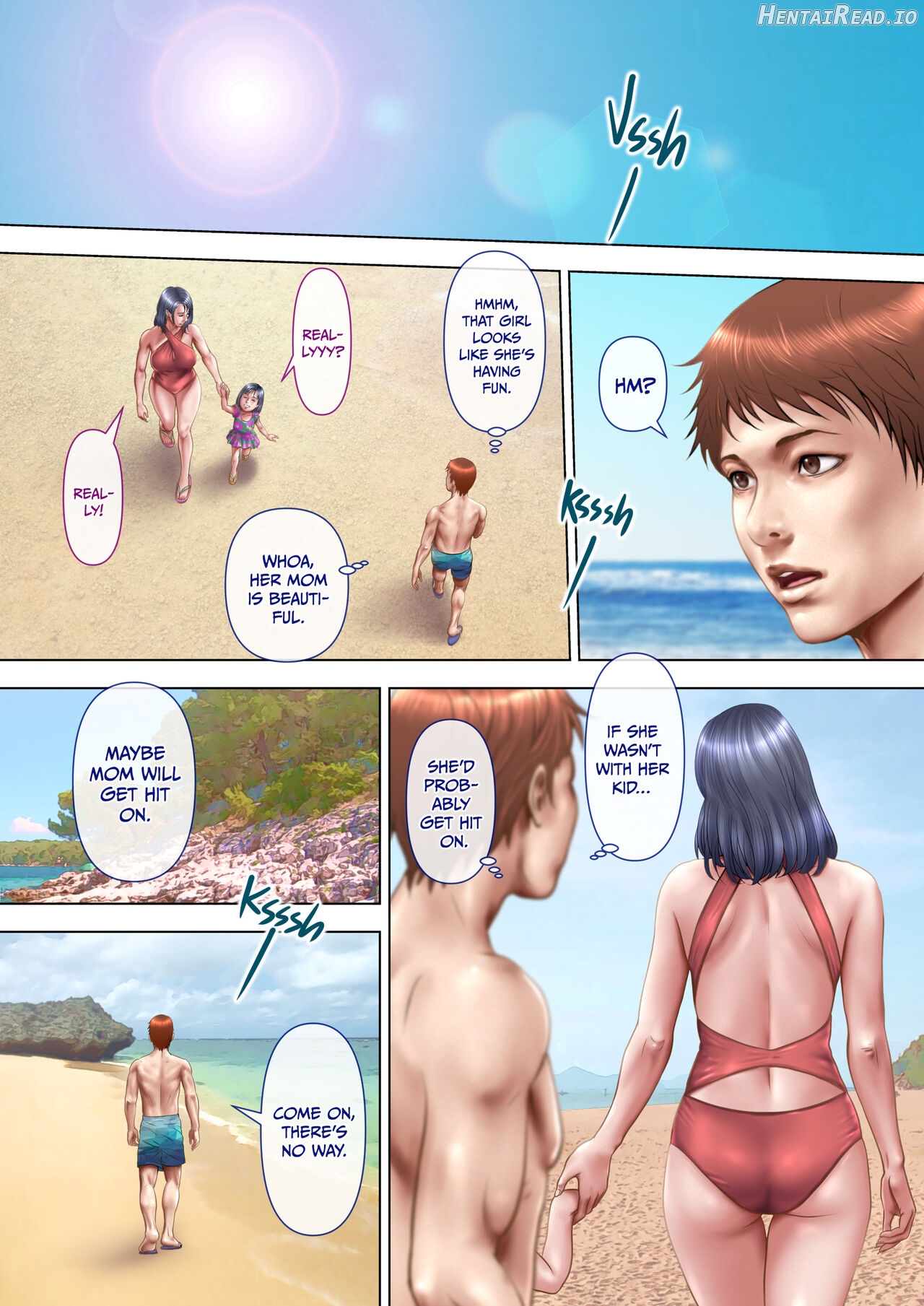 Nuresuke Mizugi no Kaa-san ~Kono Ato Jimoto no Wakamono ga Oishiku Itadakimashita Chapter 1 - page 98