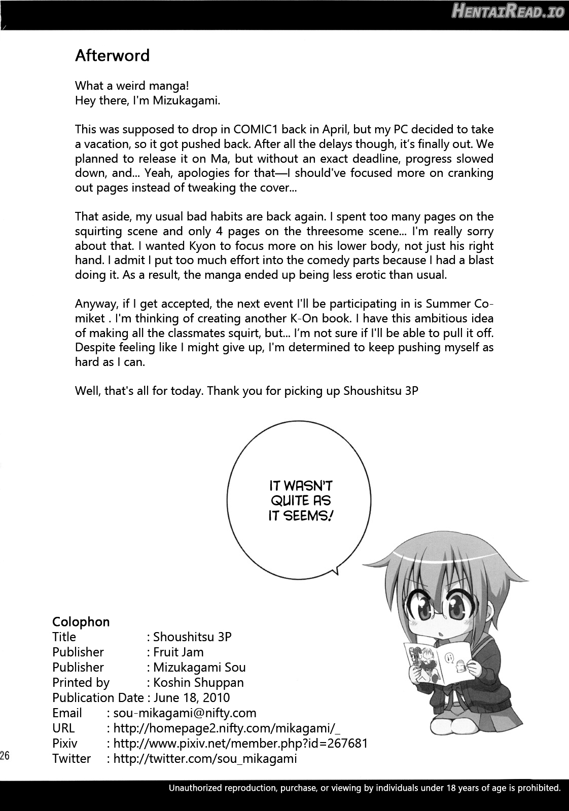 Shoushitsu 3P Chapter 1 - page 25