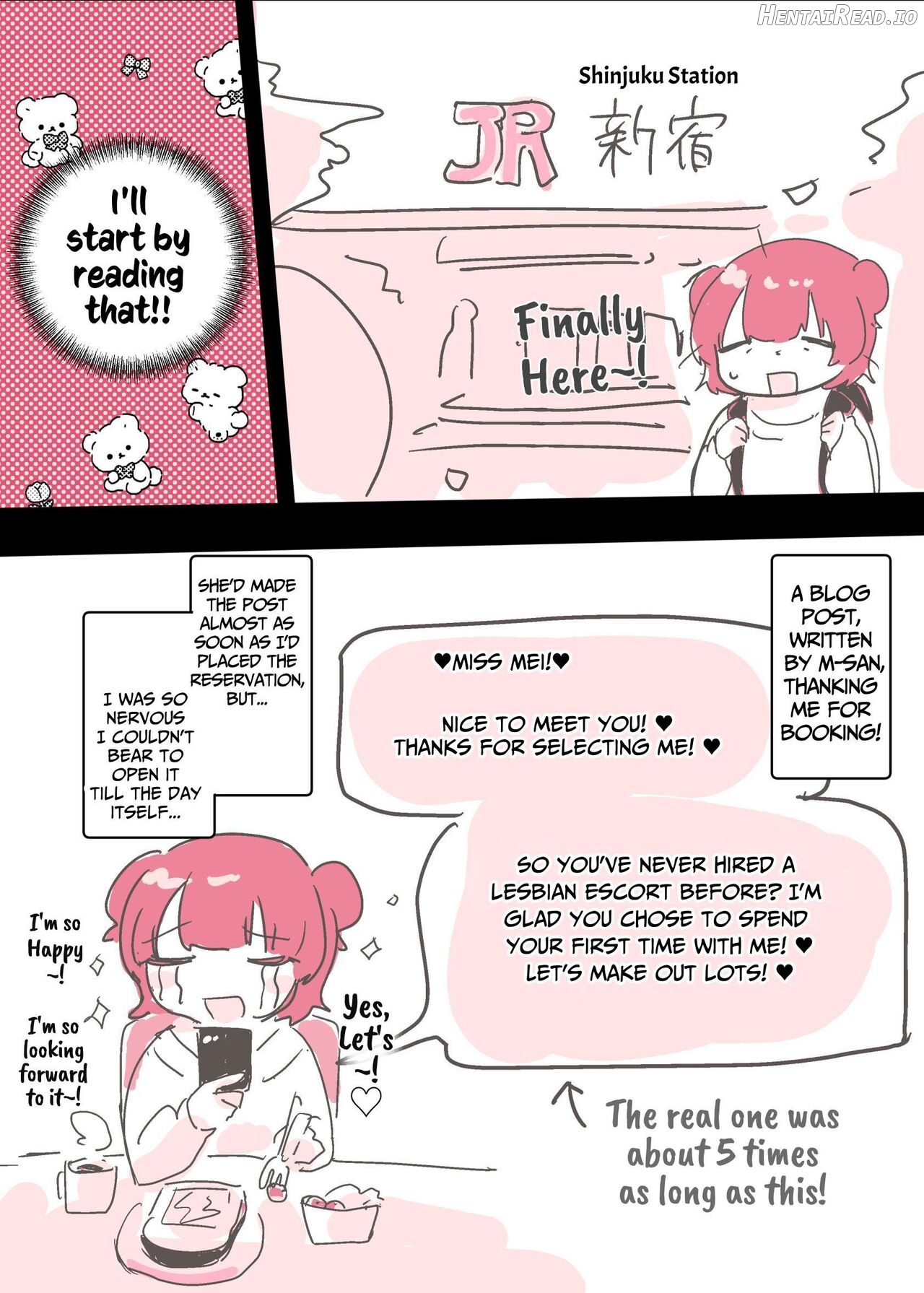 Psycho Les Senpai ga 1000-bon Ureta Kinen ni Les Fuuzoku ni Itte Kimashita Repo Chapter 1 - page 10