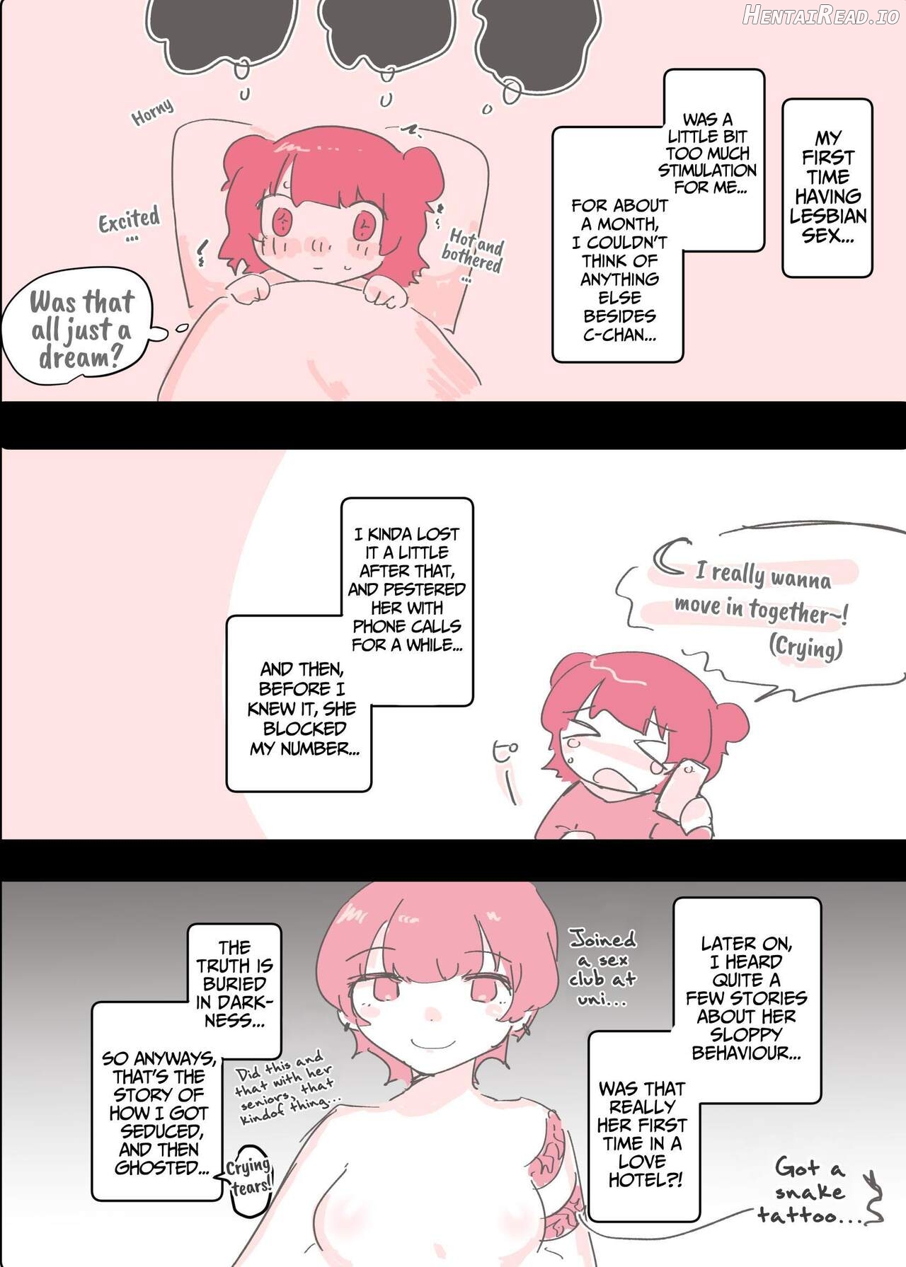 Psycho Les Senpai ga 1000-bon Ureta Kinen ni Les Fuuzoku ni Itte Kimashita Repo Chapter 1 - page 55