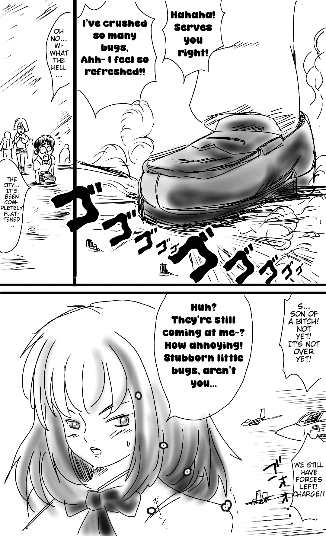 The super-giant high school girl appears again Chapter 1 - page 15