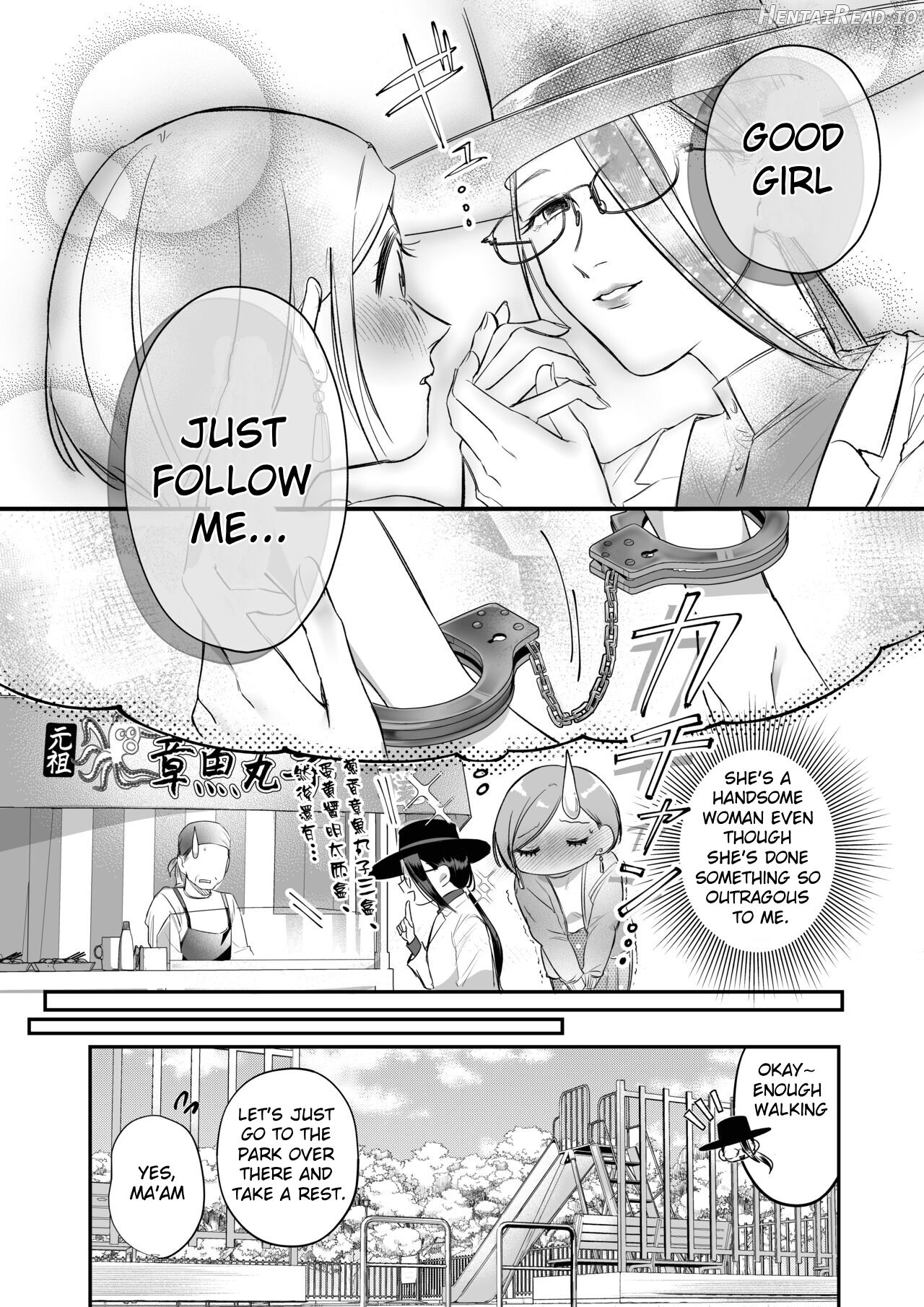 A story about a tired woman being beaten by an erotic woman. Chapter 1 - page 11