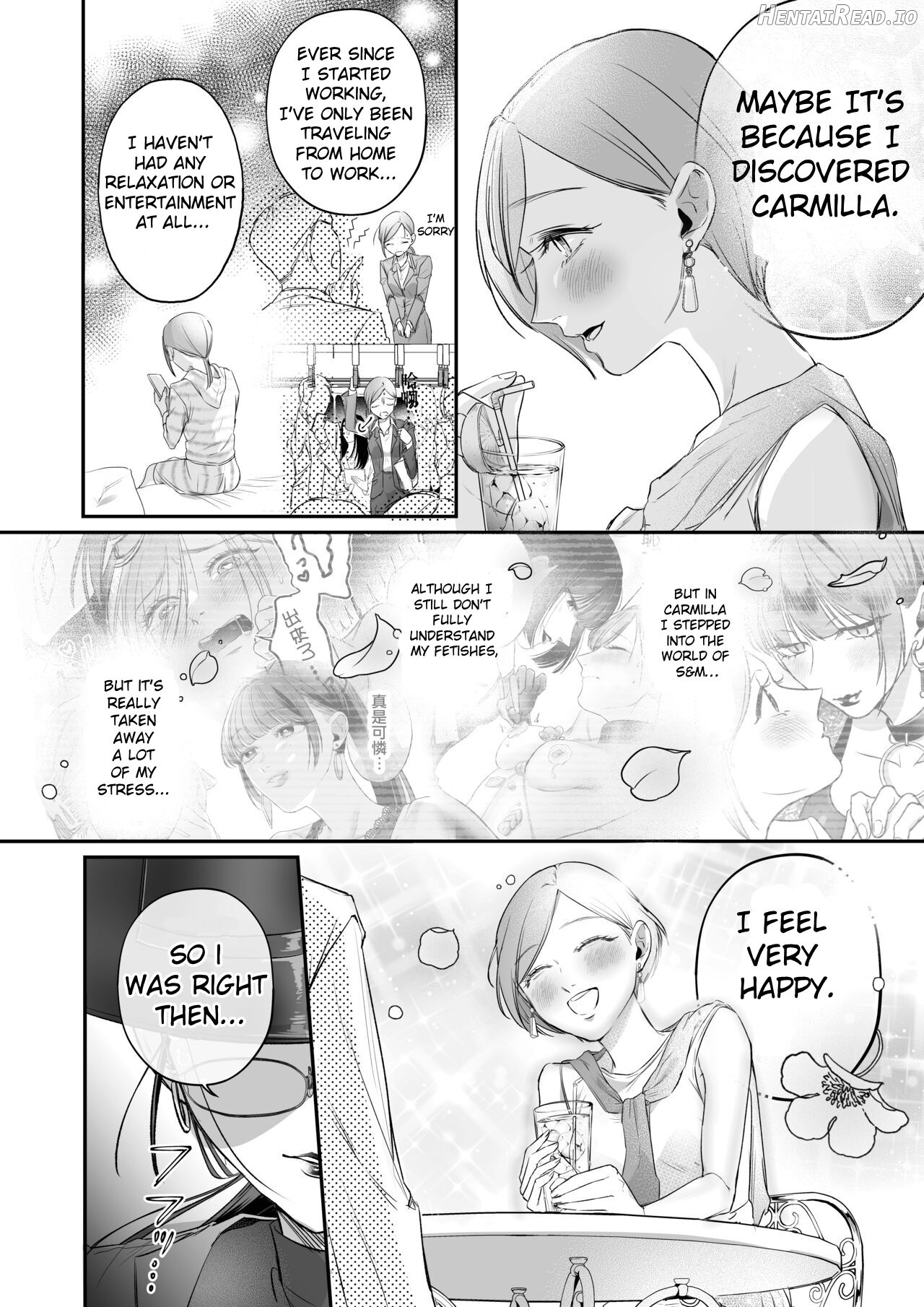 A story about a tired woman being beaten by an erotic woman. Chapter 1 - page 5