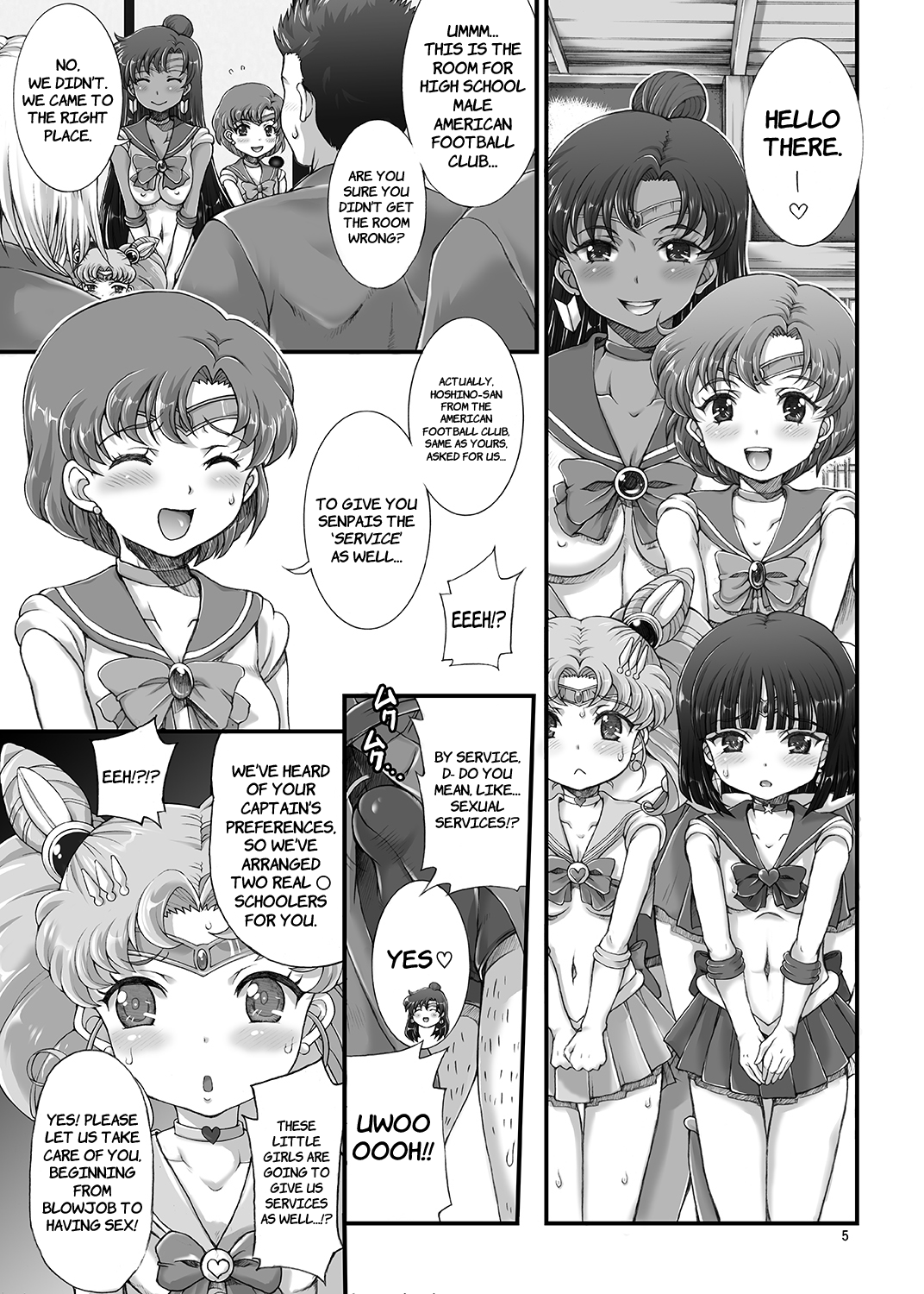Sailor Delivery Health All Stars ~Chibikko Ame-foot Bu Nikutai Settai Hen~ Chapter 1 - page 5