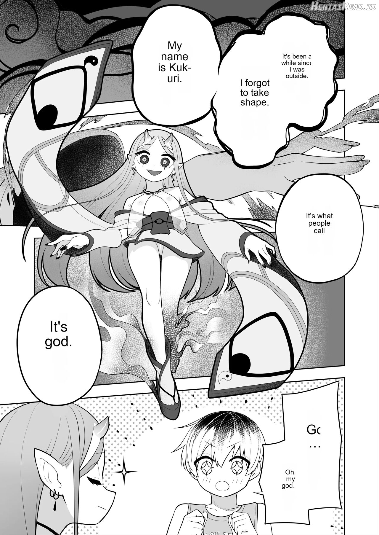 A story about breaking the seal on a shrine and becoming a servant of an evil god. Chapter 1 - page 7