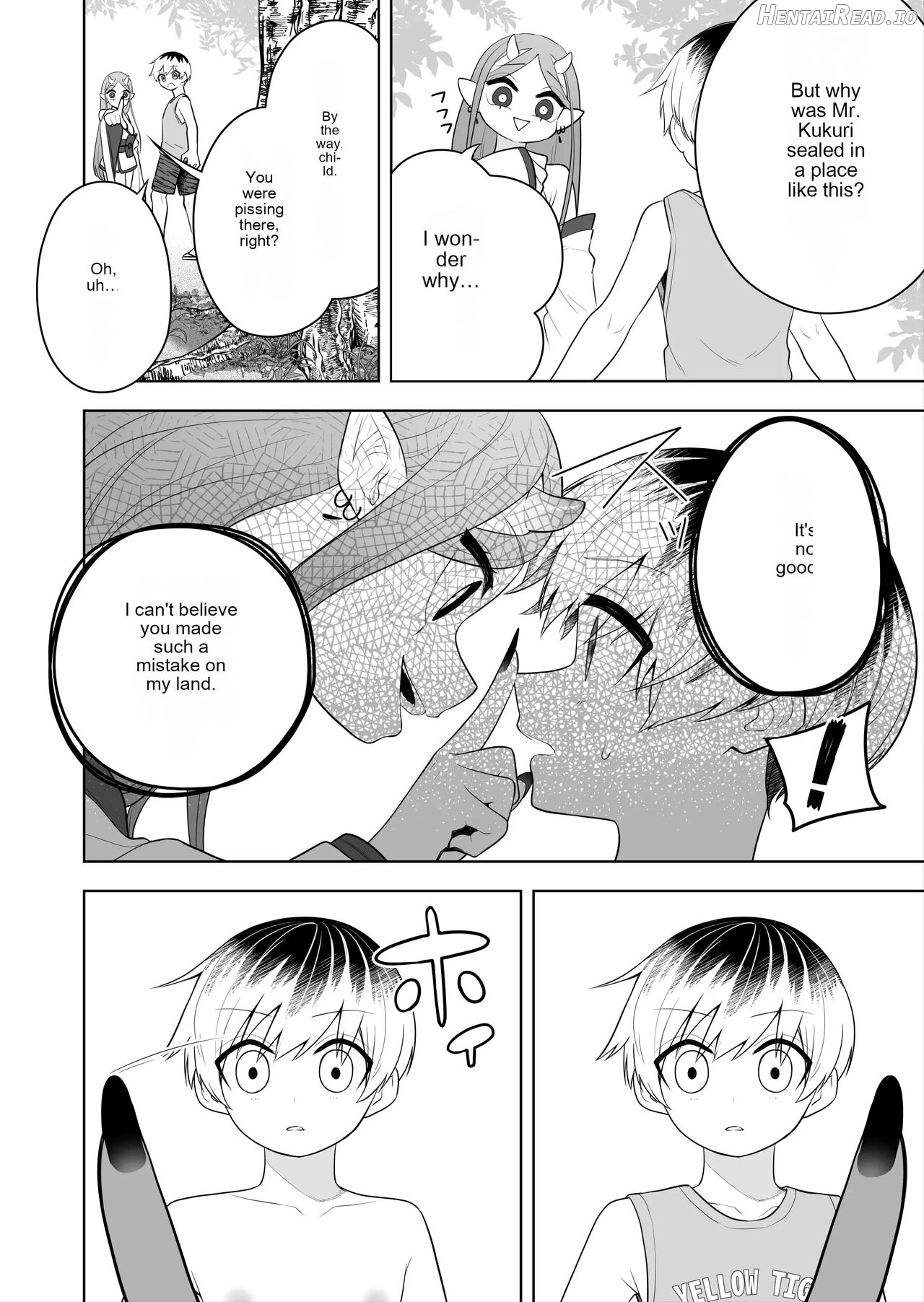 A story about breaking the seal on a shrine and becoming a servant of an evil god. Chapter 1 - page 8