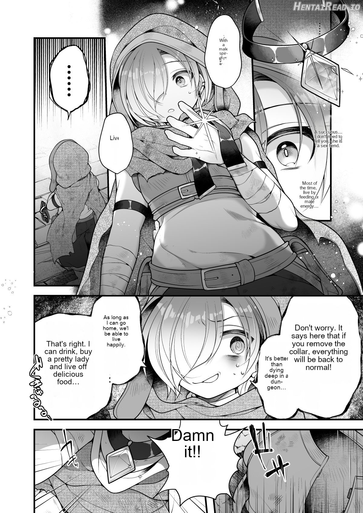 Succubus food. ~I, an adventurer, have run out of food in the labyrinth so I will return as a succubus~ Chapter 1 - page 7