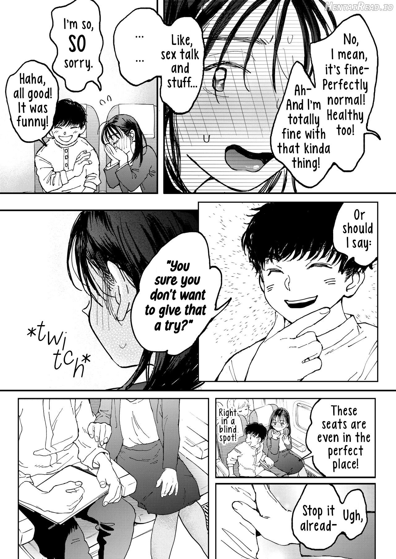Muramura OL-san wa Hikouki no Naka demo Seiyoku o Mitashitai Chapter 1 - page 12