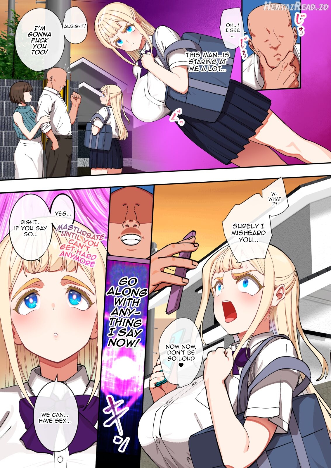 Saimin Ochi Kinpatsu Bakunyuu Seitokaichou wa Semen ga Daisuki Chapter 1 - page 8