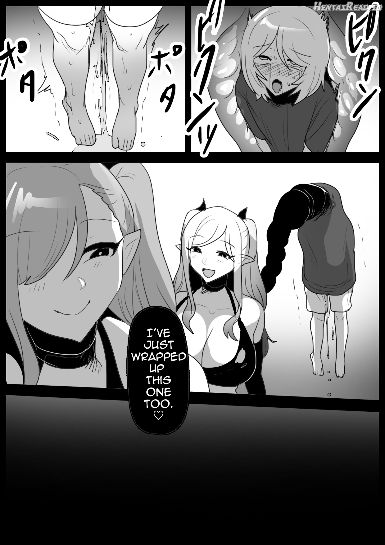 Succubus Shimai ni Papa no Kawari ni Houfuku Sakusei Sareru Ohanashi Chapter 1 - page 10