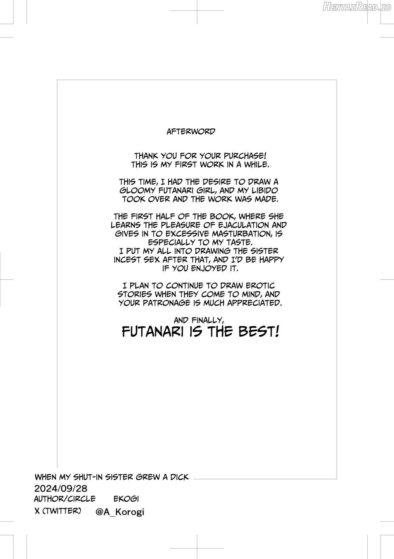 When My Shut-In Sister Grew a Dick Chapter 1 - page 39