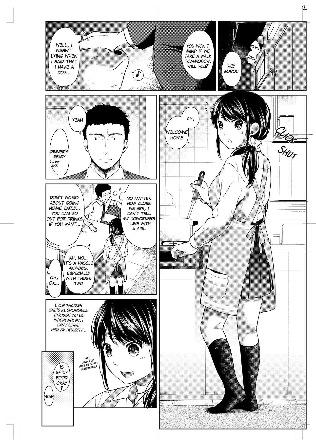 1 Room Apartment + Highschool Girl Suddenly Living Together? Close Contact!? First Sex!!? Ch. 1-13 Chapter 6-8 - page 1