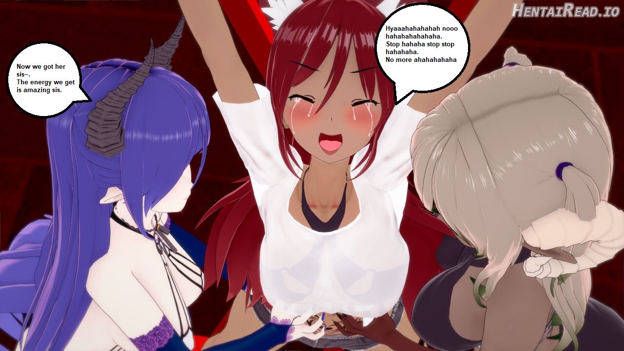 Manga "A fox girl in a world of tickling". Chapter 1: "The 2 mysterious tickle succubi." Chapter 1 - page 12