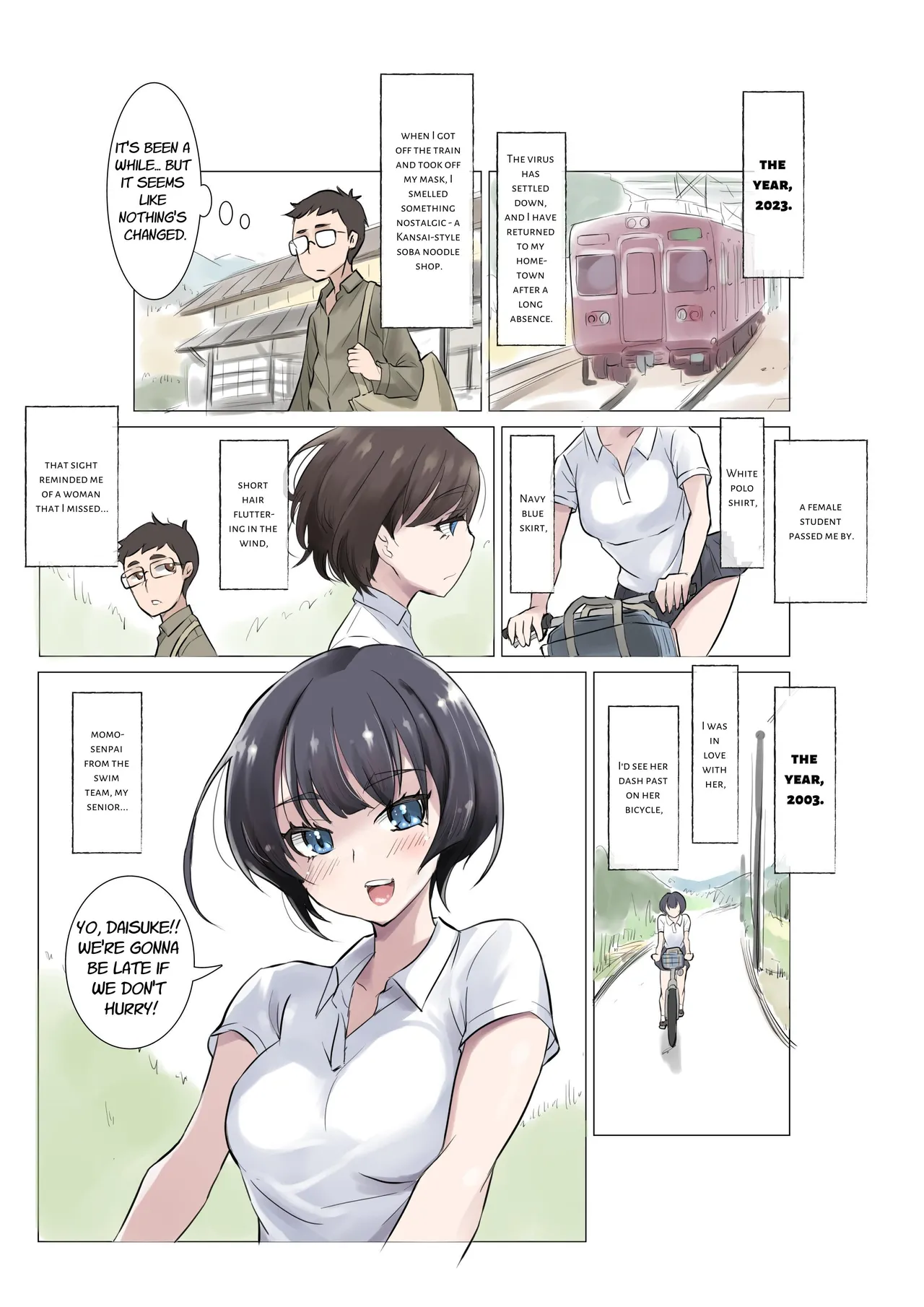 School Mizugi to Polo Shirt o Kita... Omoide no Senpai Chapter 1 - page 3