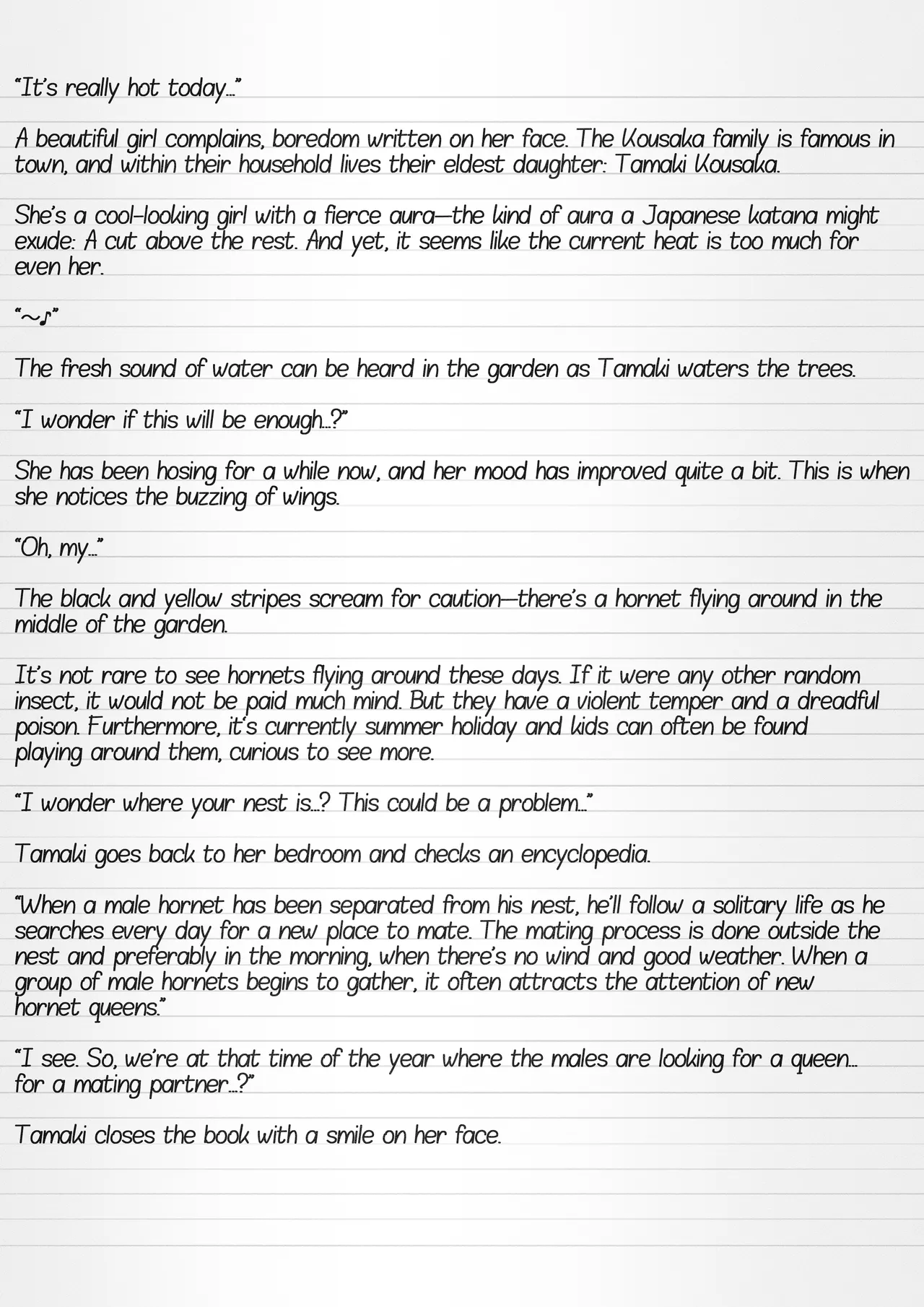Misuke's Short Stories 19 - Tamaki & Hornets Chapter 1 - page 2