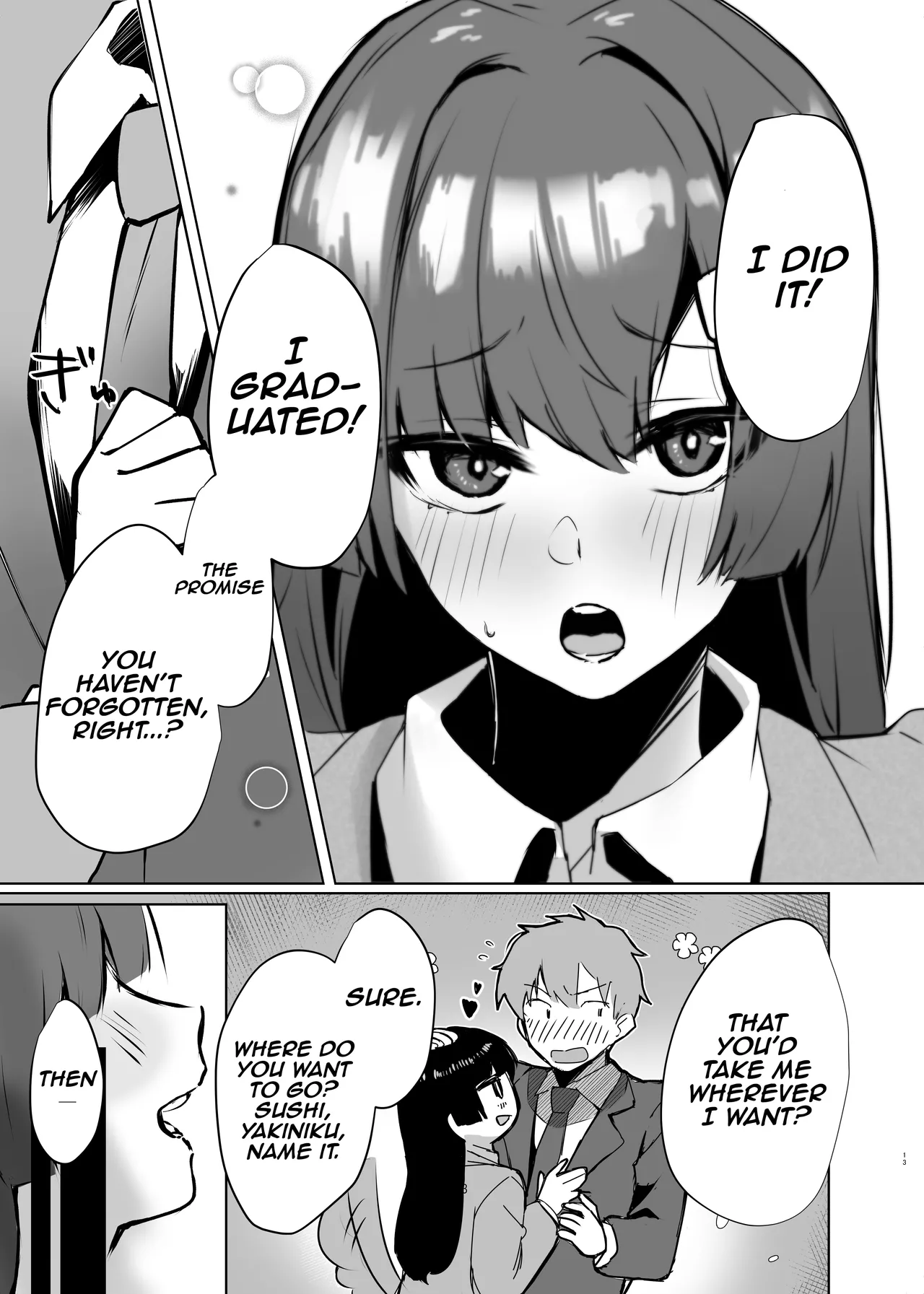 Osananajimi JK ga Dosukebe ni Seichou shita no de Sotsugyou Ichalove SEX suru Hanashi Chapter 1 - page 14