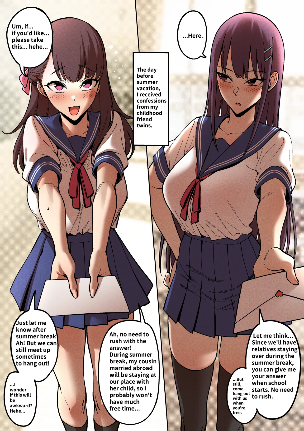 Summer Vacation with the Twin Childhood Friend 1 & 2 Chapter 1 - page 2