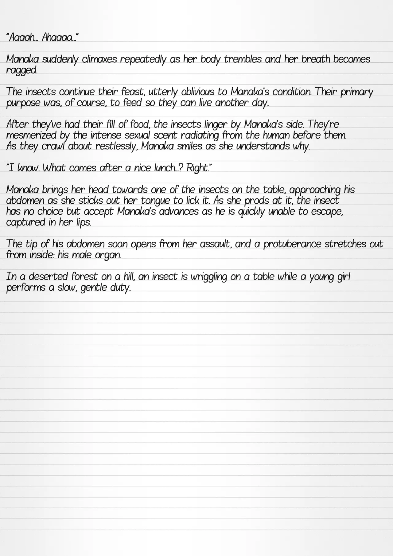 Misuke's Short Stories 21 - Manaka & A Gathering of Insects Chapter 1 - page 11