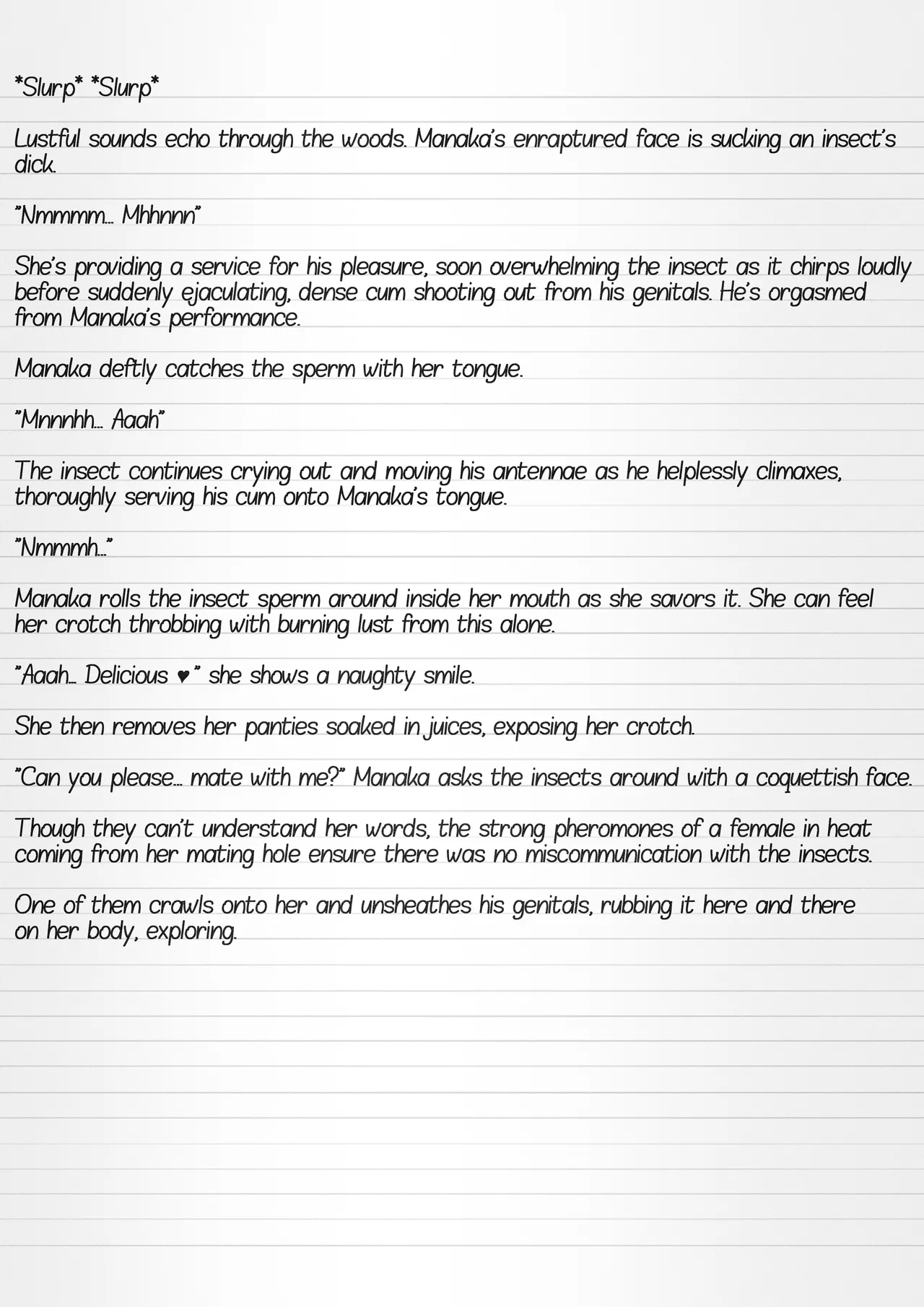 Misuke's Short Stories 21 - Manaka & A Gathering of Insects Chapter 1 - page 12